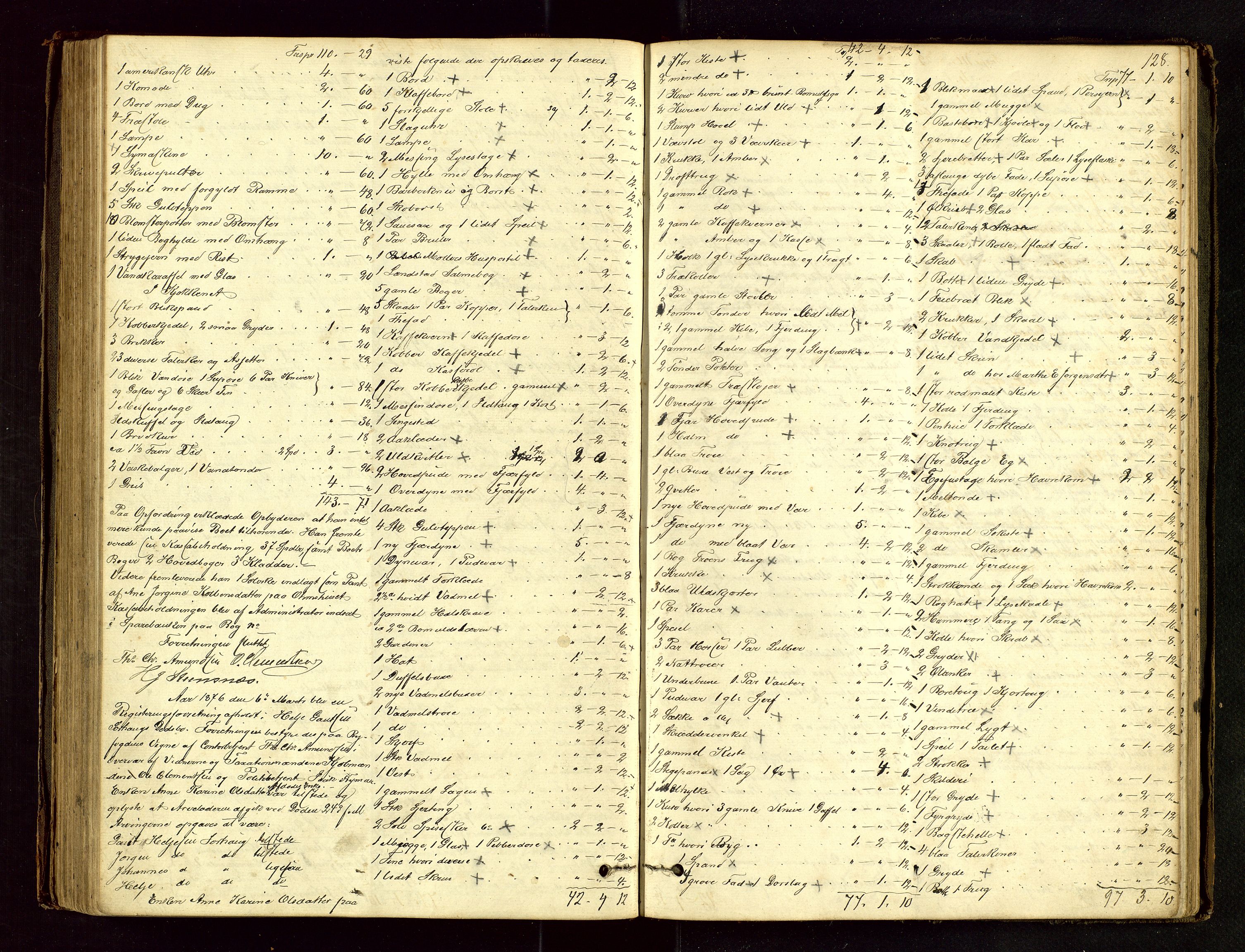 Haugesund tingrett, AV/SAST-A-101415/01/IV/IVB/L0001: Skifteregistreringsprotokoll, 1867-1879, p. 127b-128a