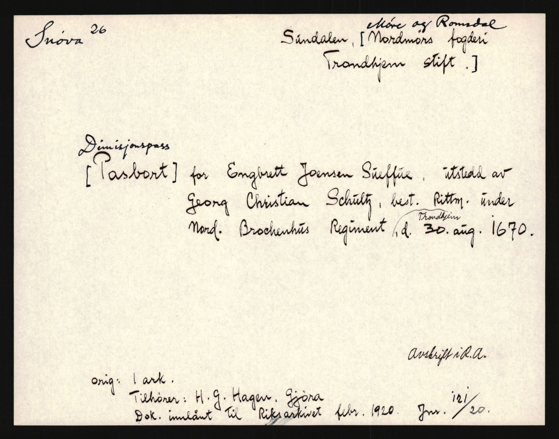 Riksarkivets diplomsamling, AV/RA-EA-5965/F35/F35e/L0031: Registreringssedler Møre og Romsdal, 1400-1700, p. 647