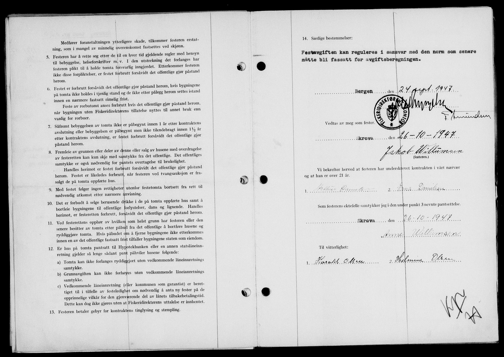 Lofoten sorenskriveri, SAT/A-0017/1/2/2C/L0017a: Mortgage book no. 17a, 1947-1948, Diary no: : 1871/1947