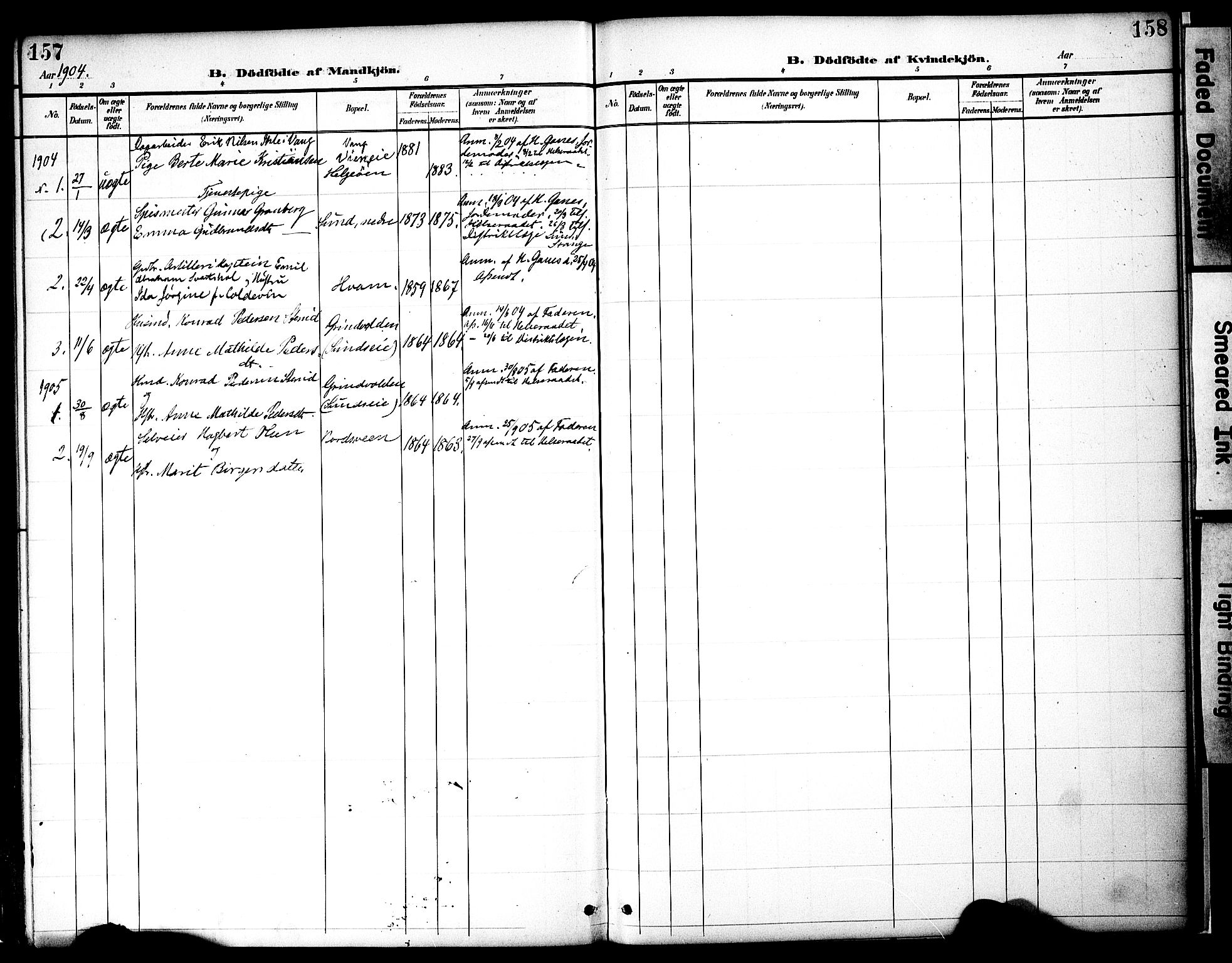 Nes prestekontor, Hedmark, SAH/PREST-020/K/Ka/L0009: Parish register (official) no. 9, 1887-1905, p. 157-158