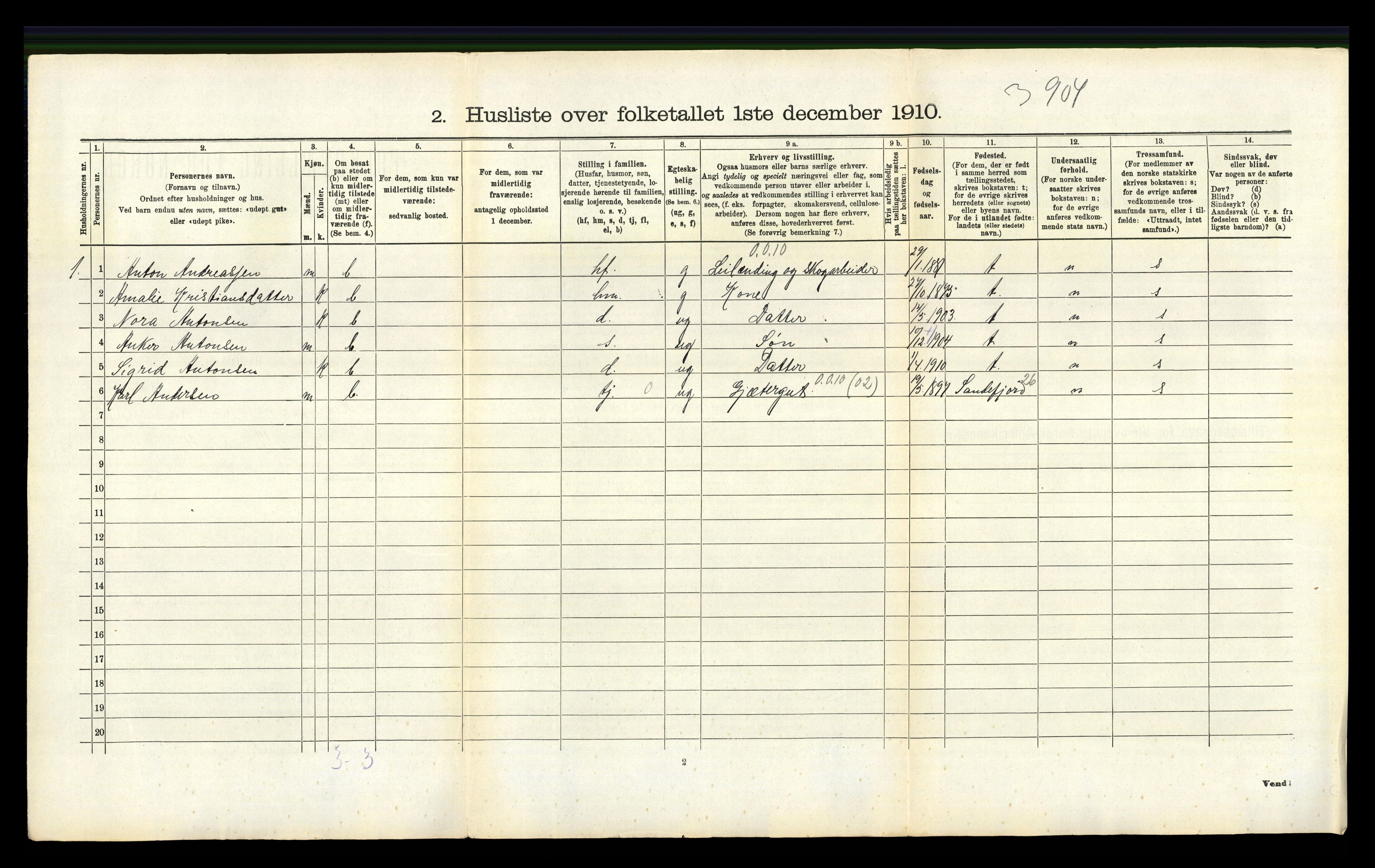 RA, 1910 census for Hedrum, 1910, p. 1427