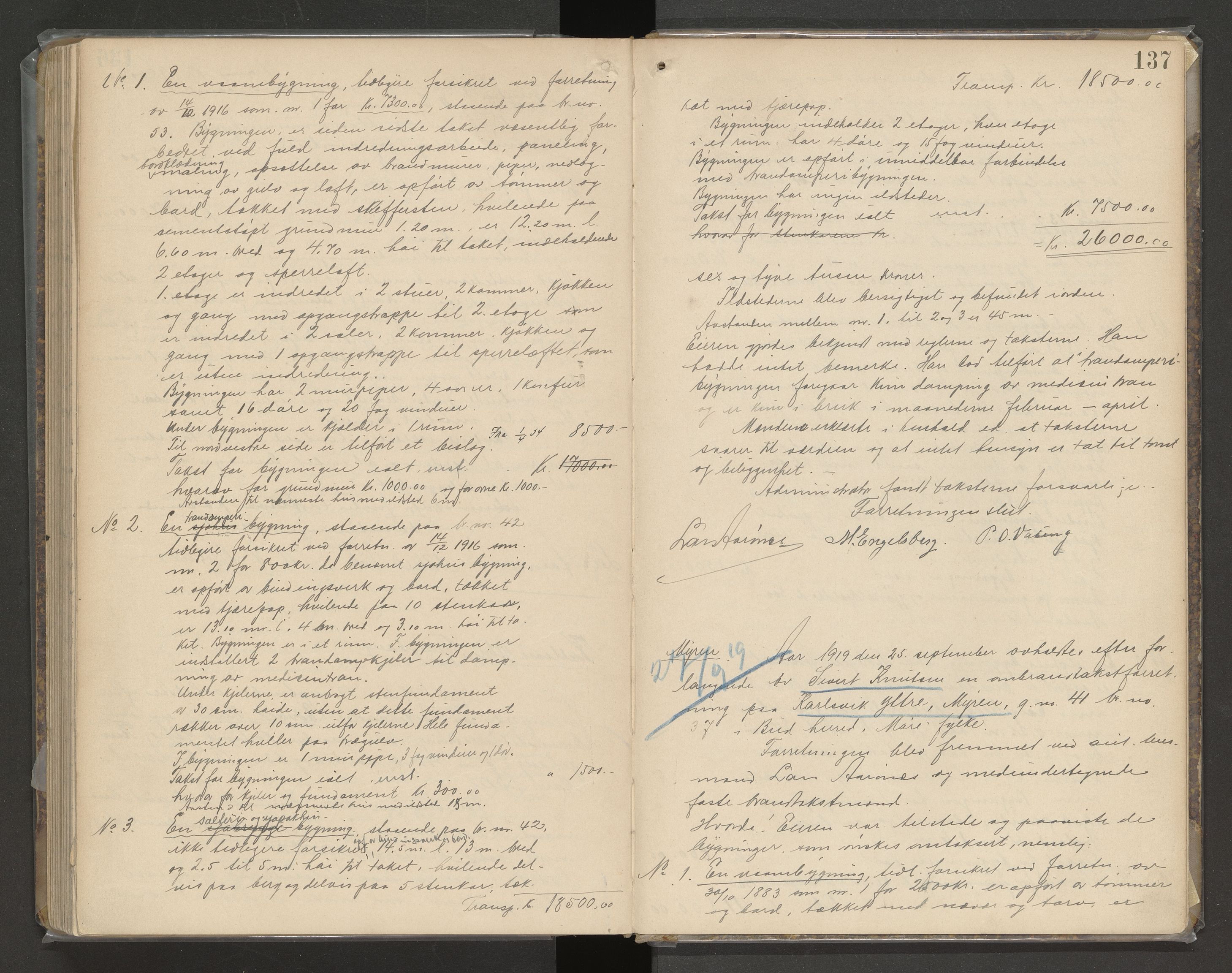 Norges Brannkasse Vågøy og Sund, AV/SAT-A-5504/Fa/L0004: Branntakstprotokoll, 1894-1919, p. 136b-137a