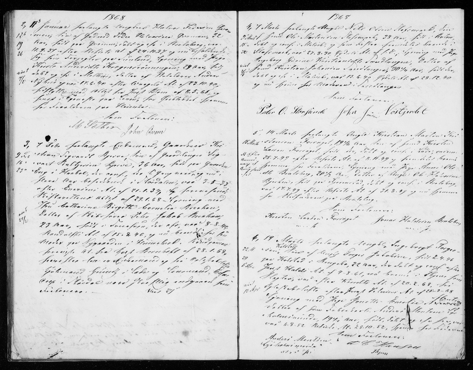 Ministerialprotokoller, klokkerbøker og fødselsregistre - Sør-Trøndelag, AV/SAT-A-1456/606/L0298: Banns register no. 606A13, 1861-1872