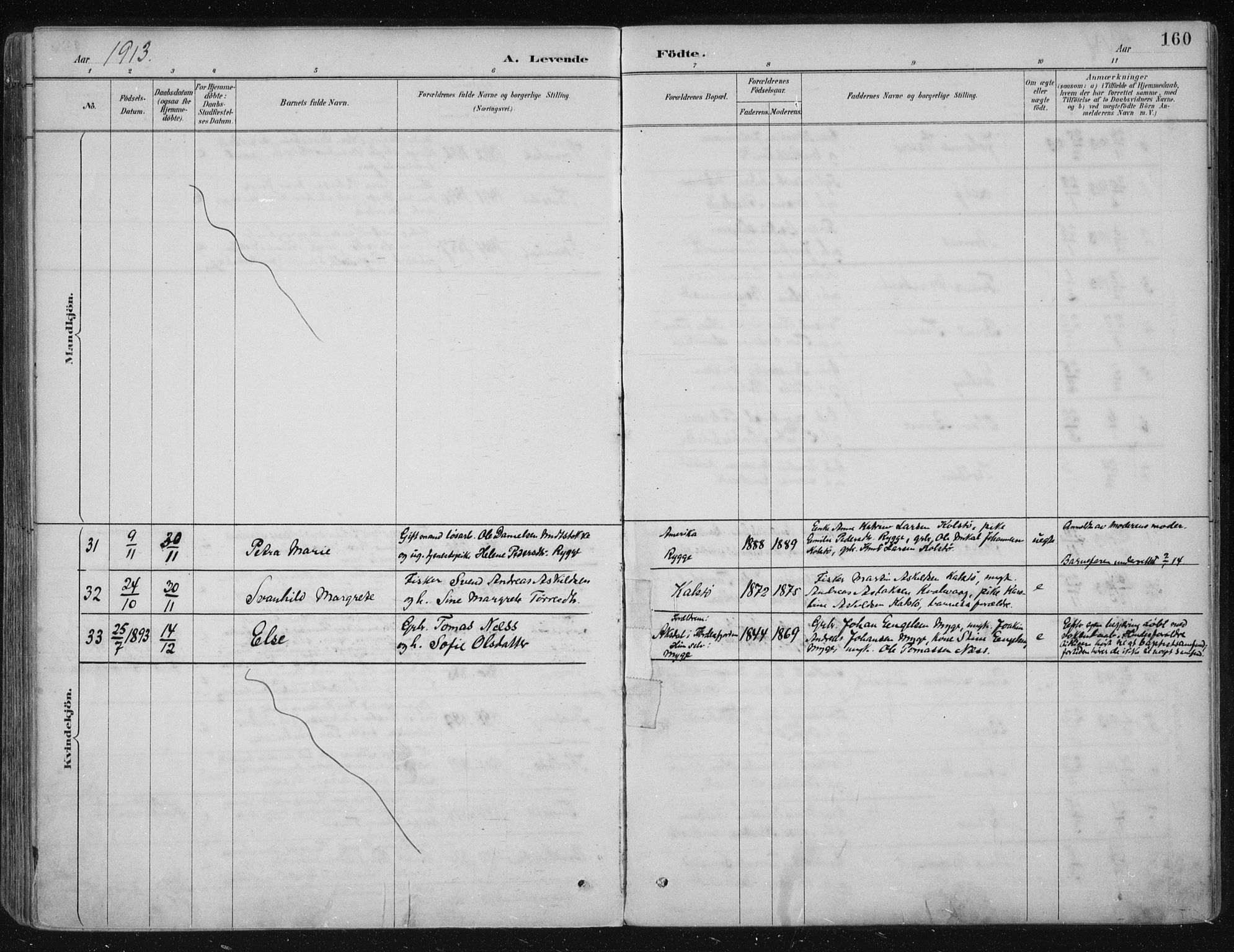 Avaldsnes sokneprestkontor, AV/SAST-A -101851/H/Ha/Haa/L0017: Parish register (official) no. A 17, 1889-1920, p. 160