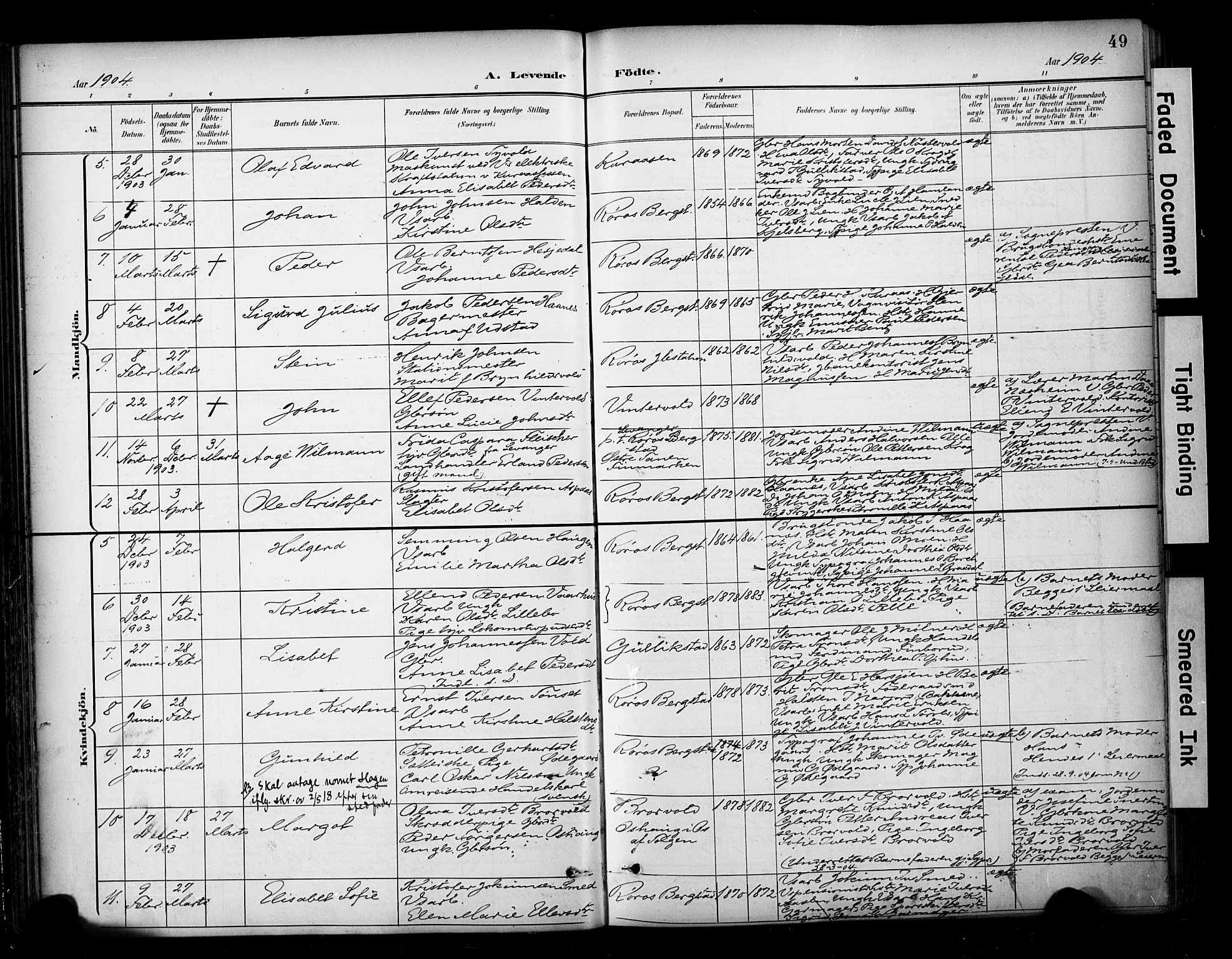 Ministerialprotokoller, klokkerbøker og fødselsregistre - Sør-Trøndelag, SAT/A-1456/681/L0936: Parish register (official) no. 681A14, 1899-1908, p. 49