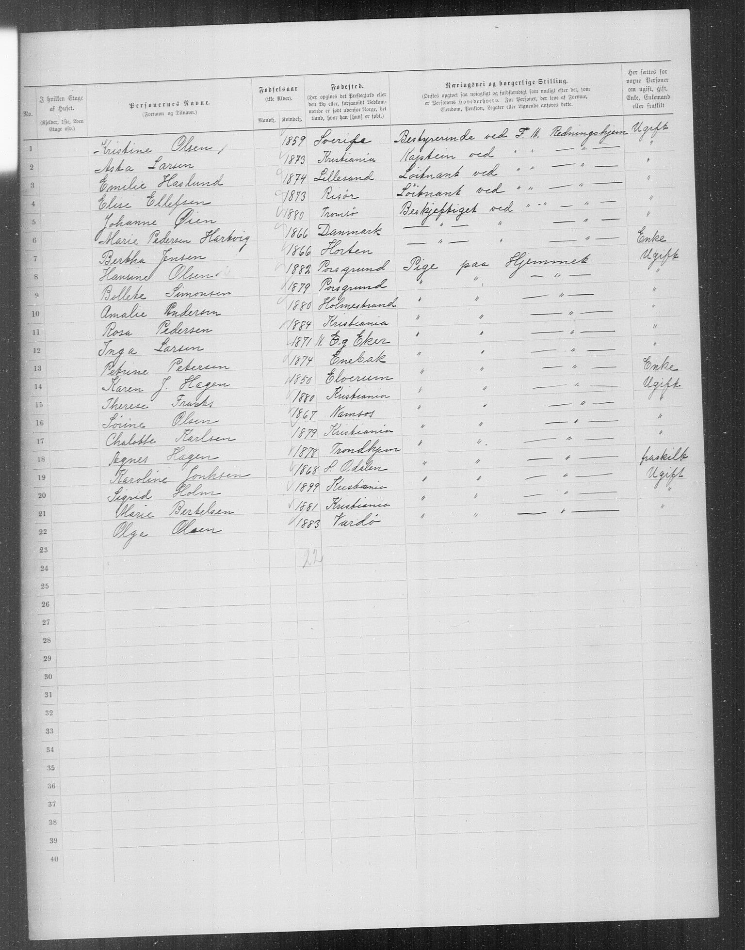 OBA, Municipal Census 1899 for Kristiania, 1899, p. 11469