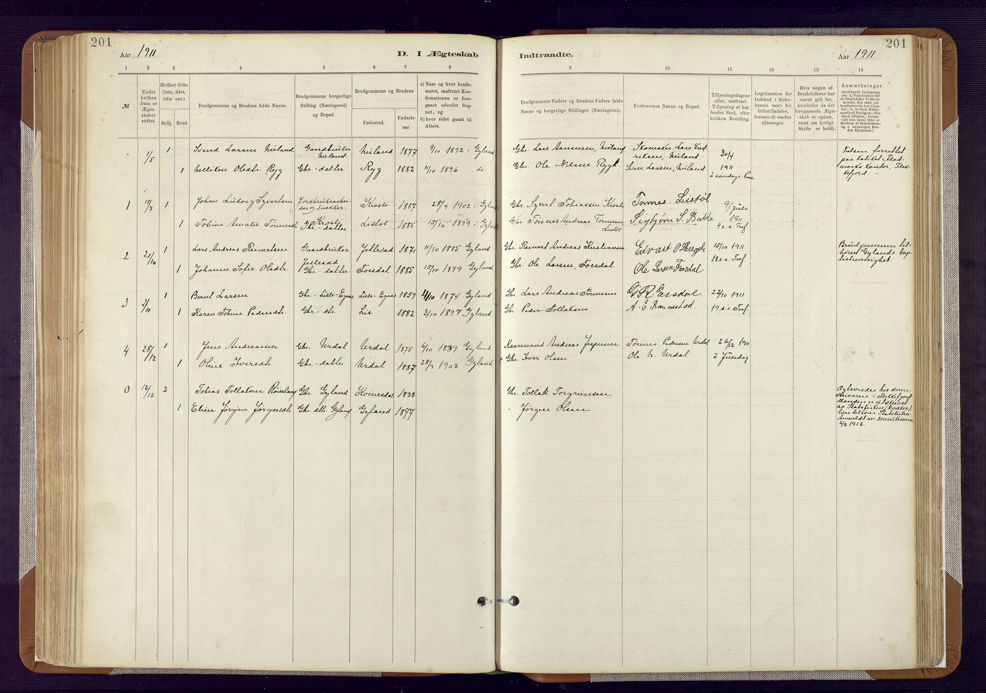 Bakke sokneprestkontor, SAK/1111-0002/F/Fa/Fab/L0003: Parish register (official) no. A 3, 1884-1921, p. 201