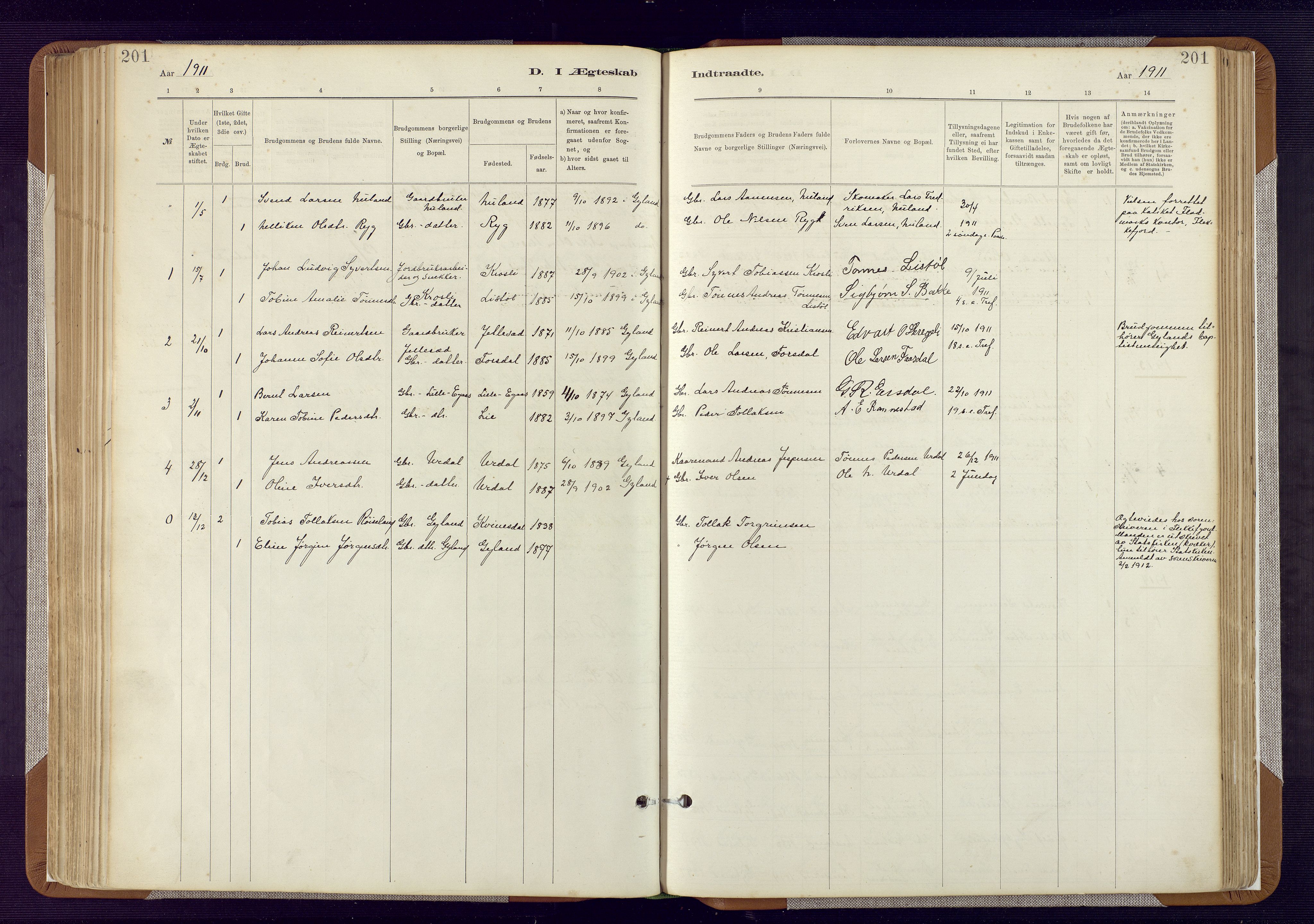 Bakke sokneprestkontor, AV/SAK-1111-0002/F/Fa/Fab/L0003: Parish register (official) no. A 3, 1884-1921, p. 201