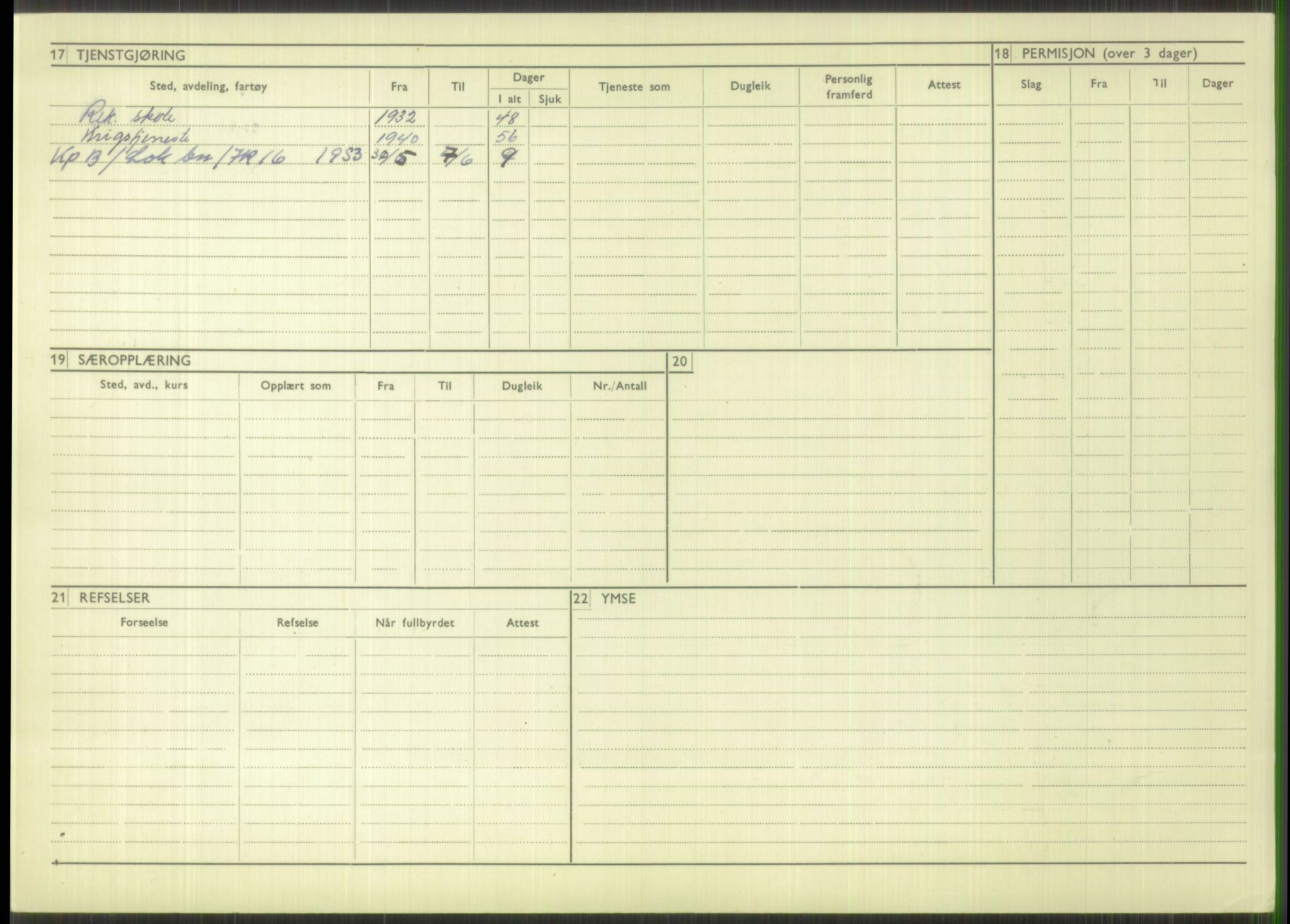 Forsvaret, Troms infanteriregiment nr. 16, AV/RA-RAFA-3146/P/Pa/L0016: Rulleblad for regimentets menige mannskaper, årsklasse 1932, 1932, p. 1446