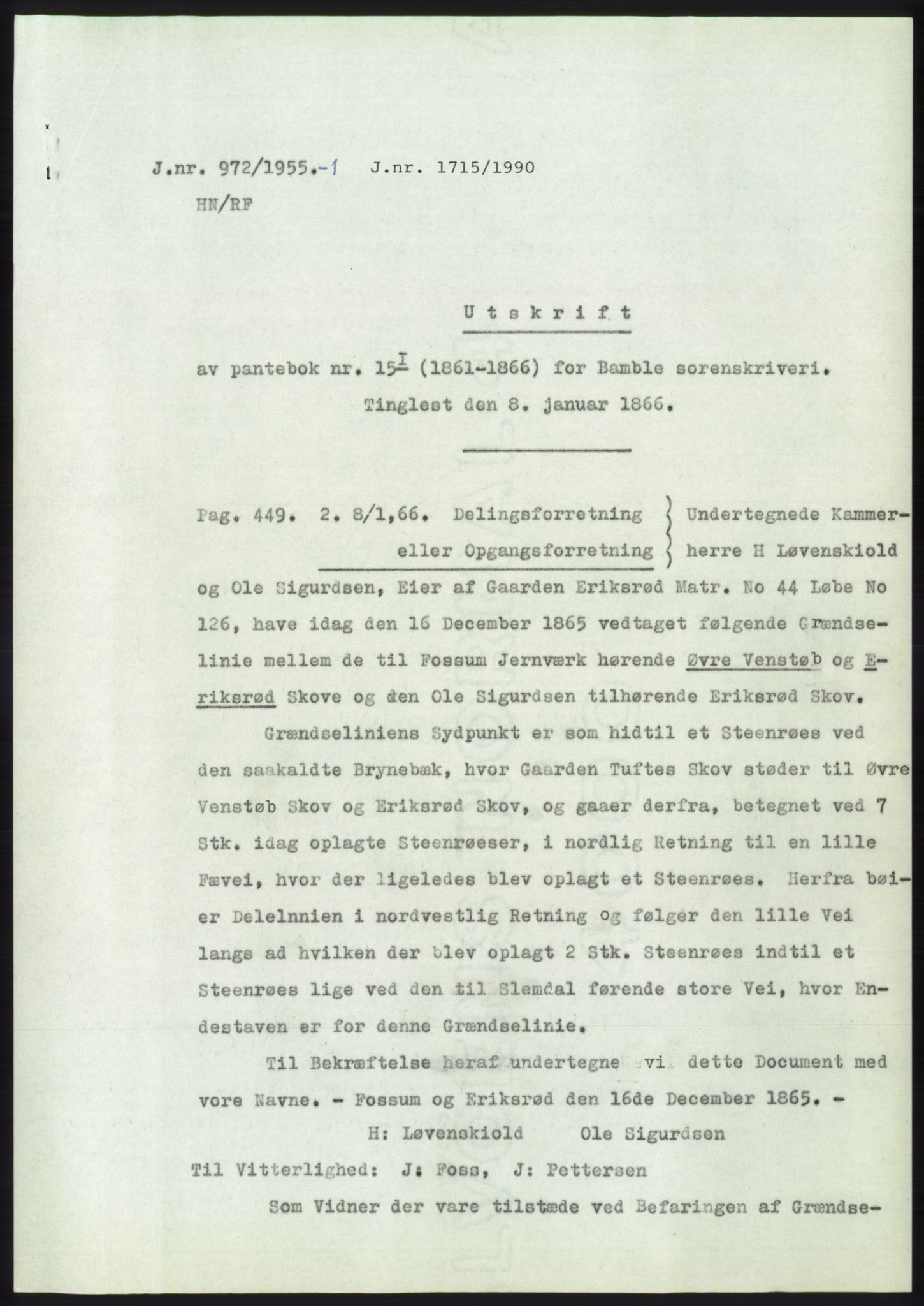 Statsarkivet i Kongsberg, AV/SAKO-A-0001/E/Ee/L0004: Avskrifter, SAO jnr. 802/1955 - 1192/1955, 1955, p. 217