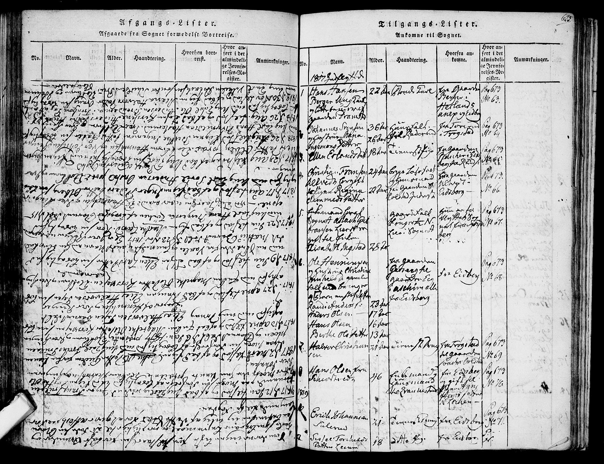 Askim prestekontor Kirkebøker, AV/SAO-A-10900/F/Fa/L0004: Parish register (official) no. 4, 1817-1846, p. 622-623