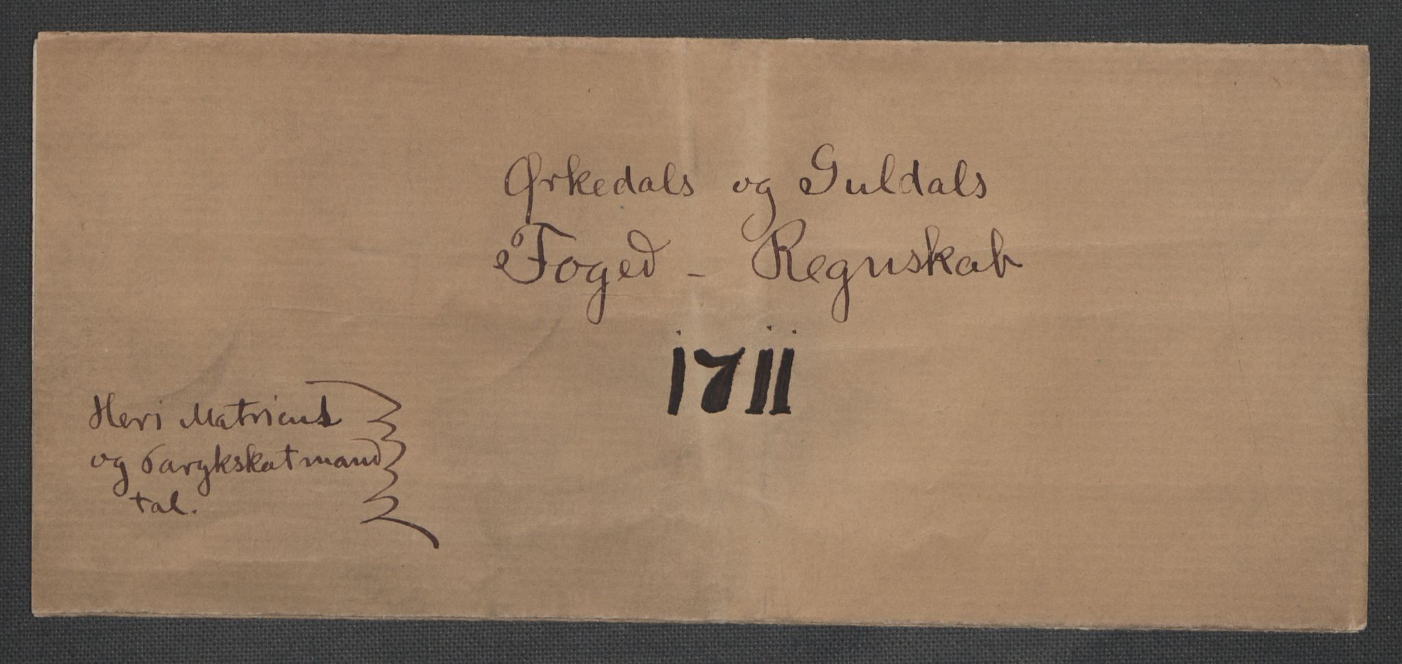 Rentekammeret inntil 1814, Reviderte regnskaper, Fogderegnskap, AV/RA-EA-4092/R60/L3961: Fogderegnskap Orkdal og Gauldal, 1711, p. 3