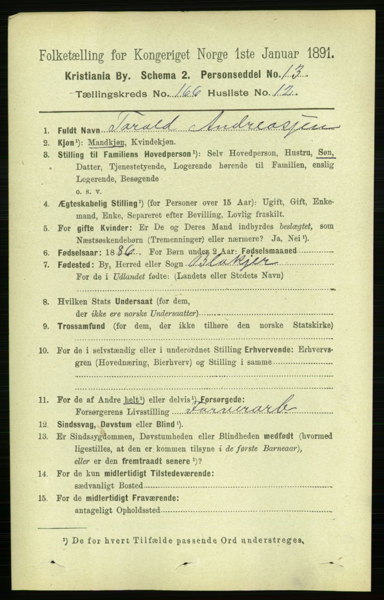 RA, 1891 census for 0301 Kristiania, 1891, p. 96950