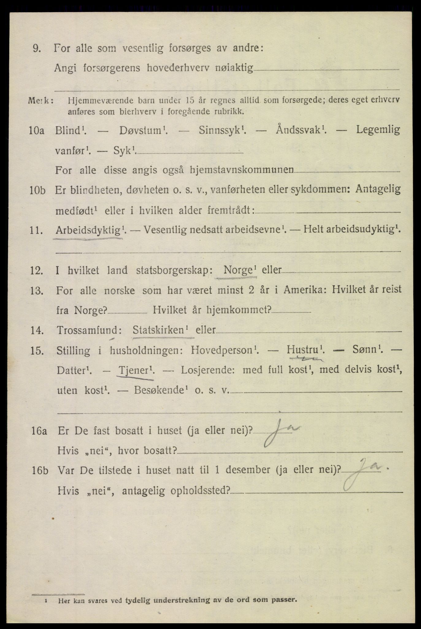 SAH, 1920 census for Torpa, 1920, p. 4620