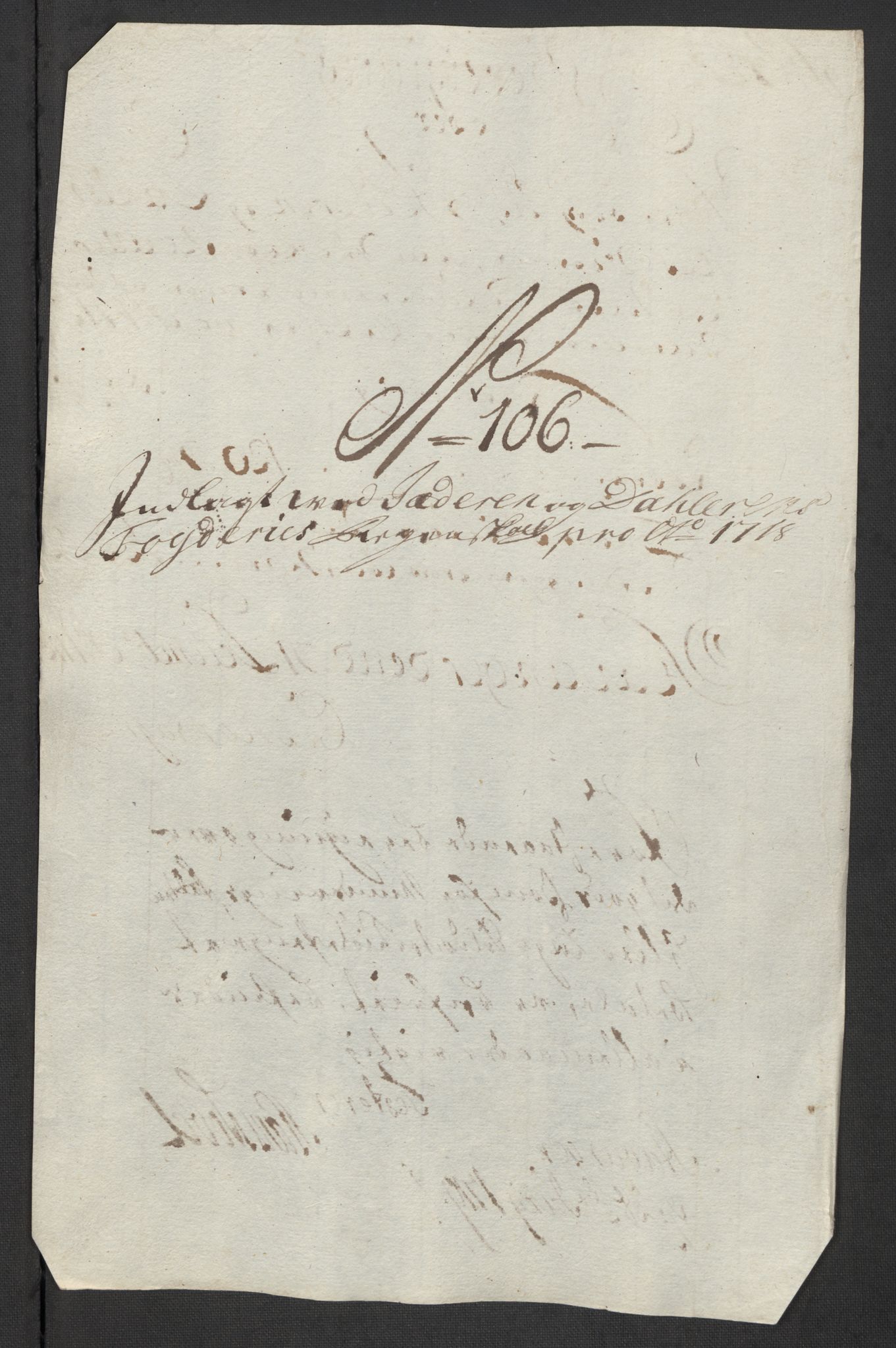 Rentekammeret inntil 1814, Reviderte regnskaper, Fogderegnskap, AV/RA-EA-4092/R46/L2743: Fogderegnskap Jæren og Dalane, 1718, p. 370