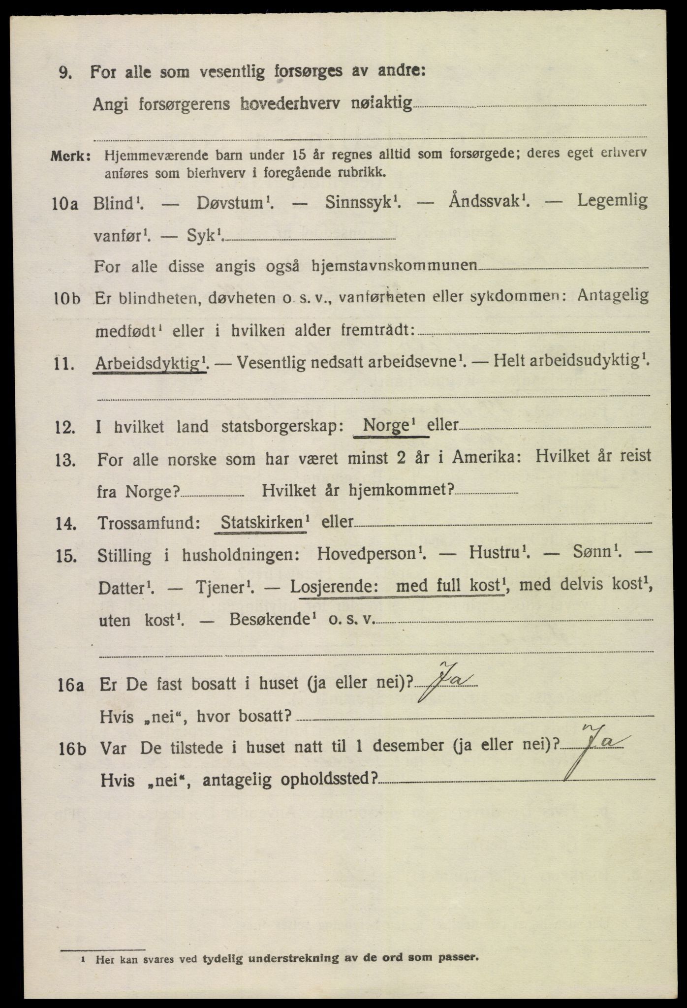 SAK, 1920 census for Froland, 1920, p. 2874