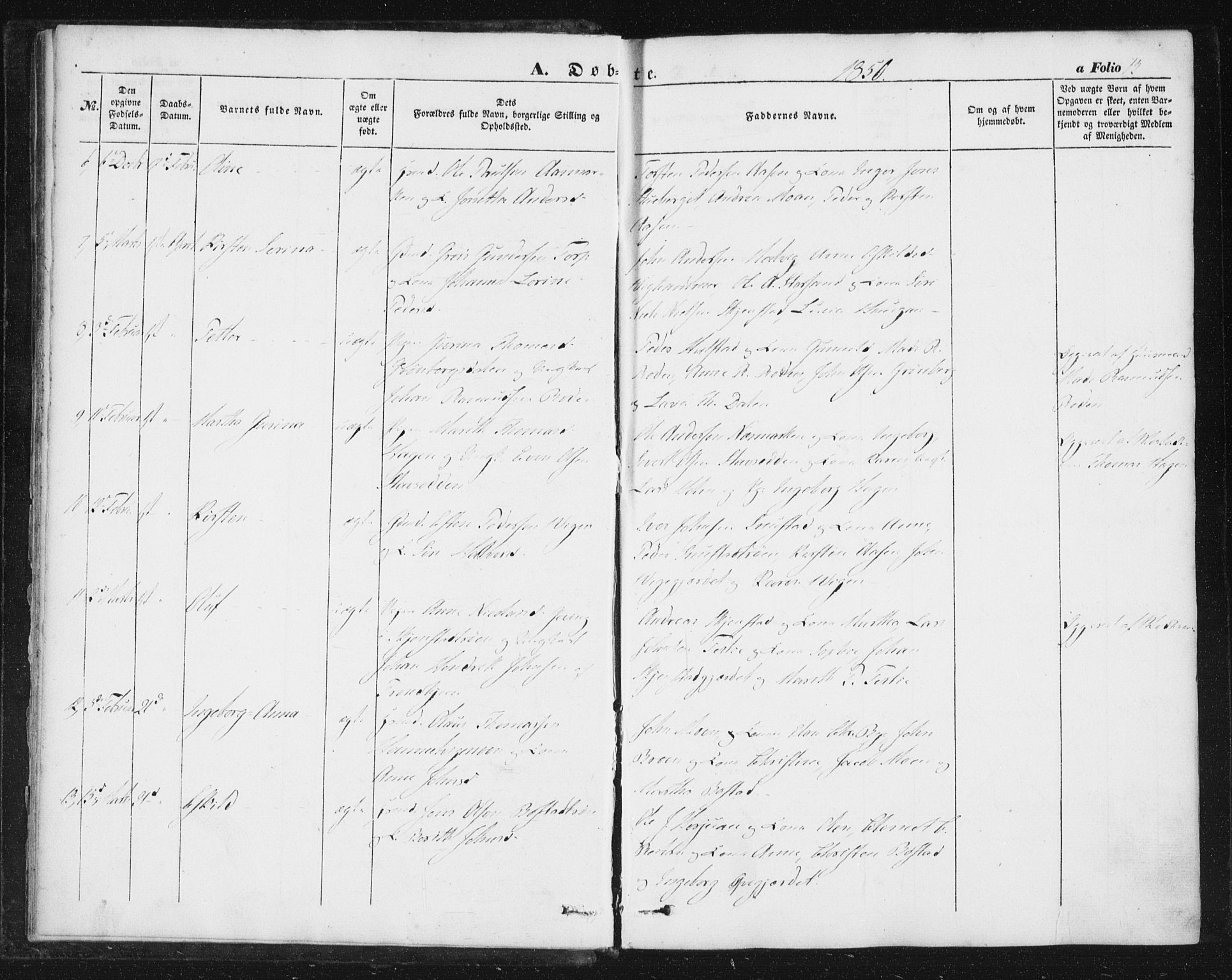 Ministerialprotokoller, klokkerbøker og fødselsregistre - Sør-Trøndelag, SAT/A-1456/616/L0407: Parish register (official) no. 616A04, 1848-1856, p. 13