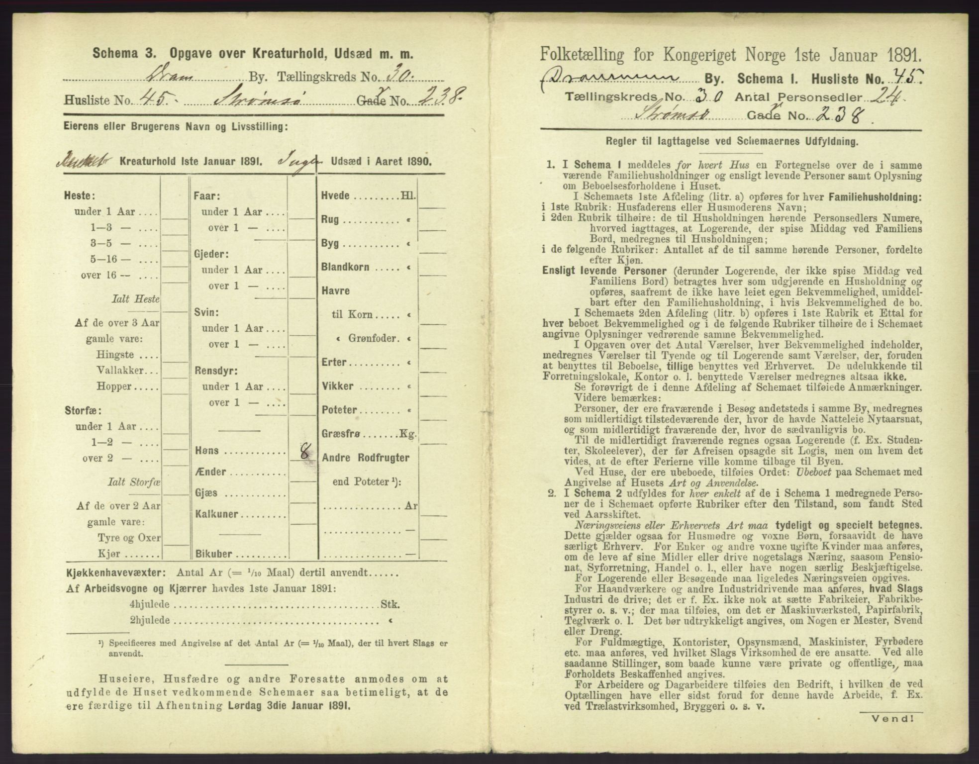 RA, 1891 census for 0602 Drammen, 1891, p. 2653