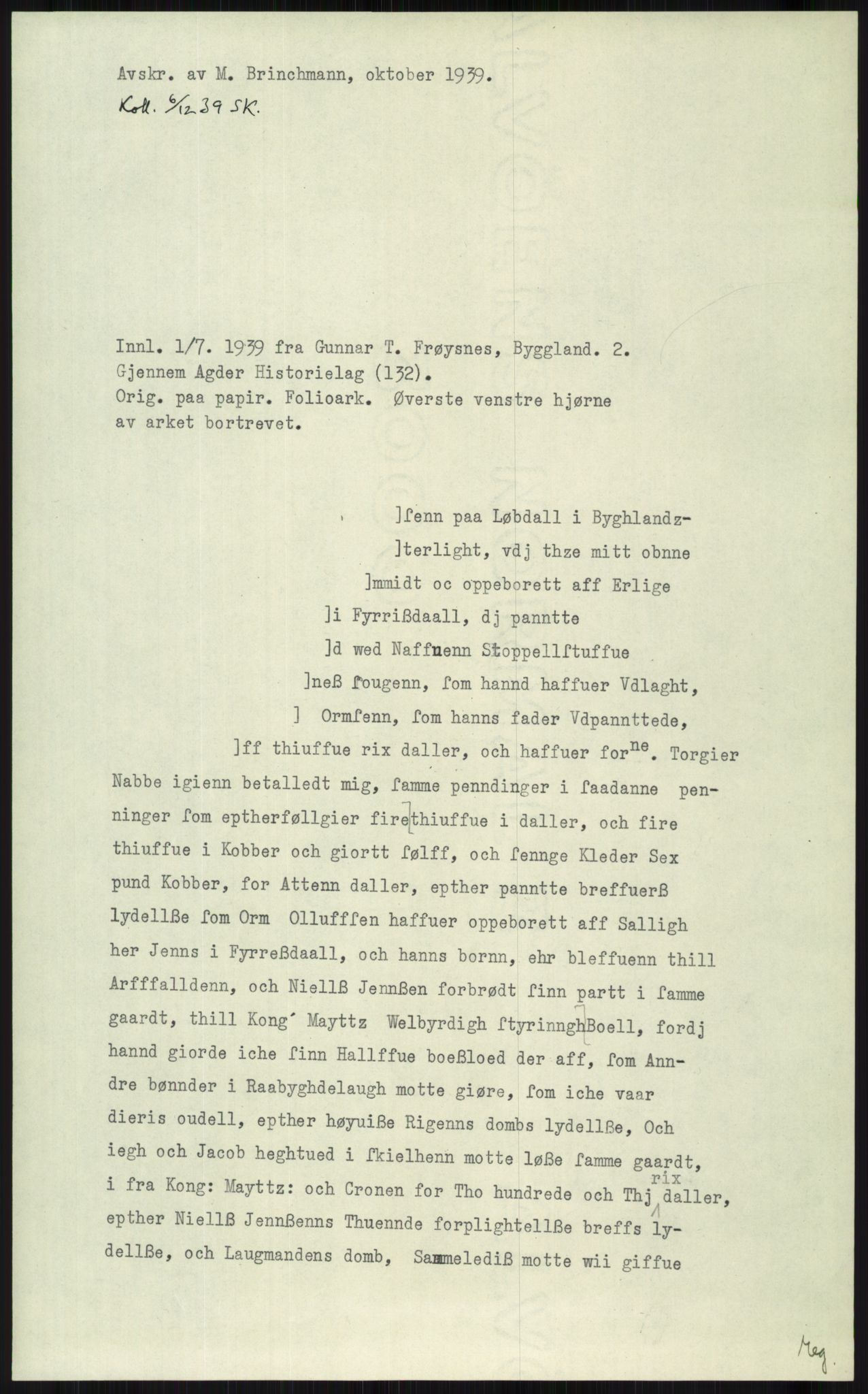 Samlinger til kildeutgivelse, Diplomavskriftsamlingen, AV/RA-EA-4053/H/Ha, p. 2368