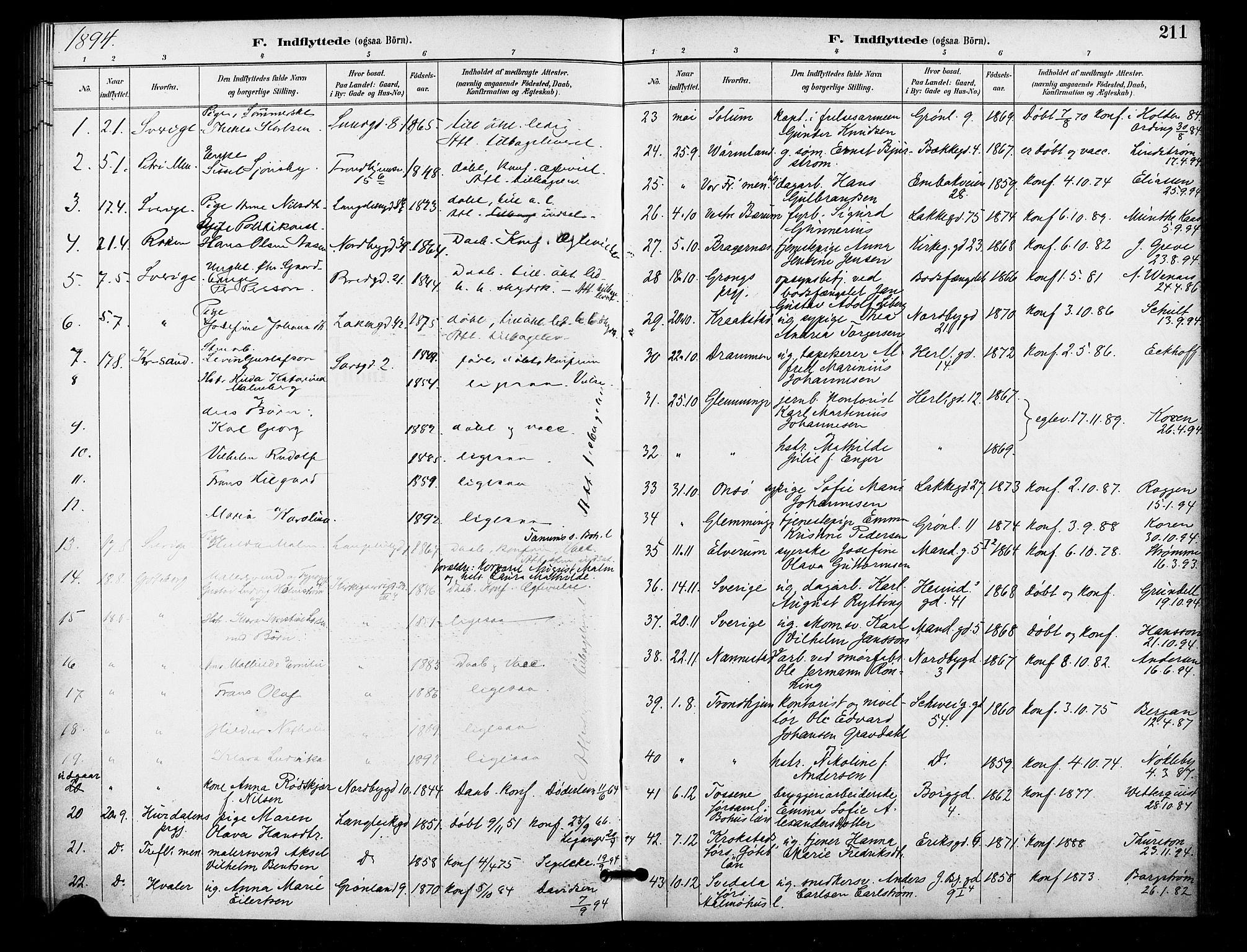 Grønland prestekontor Kirkebøker, AV/SAO-A-10848/F/Fa/L0011: Parish register (official) no. 11, 1892-1907, p. 211