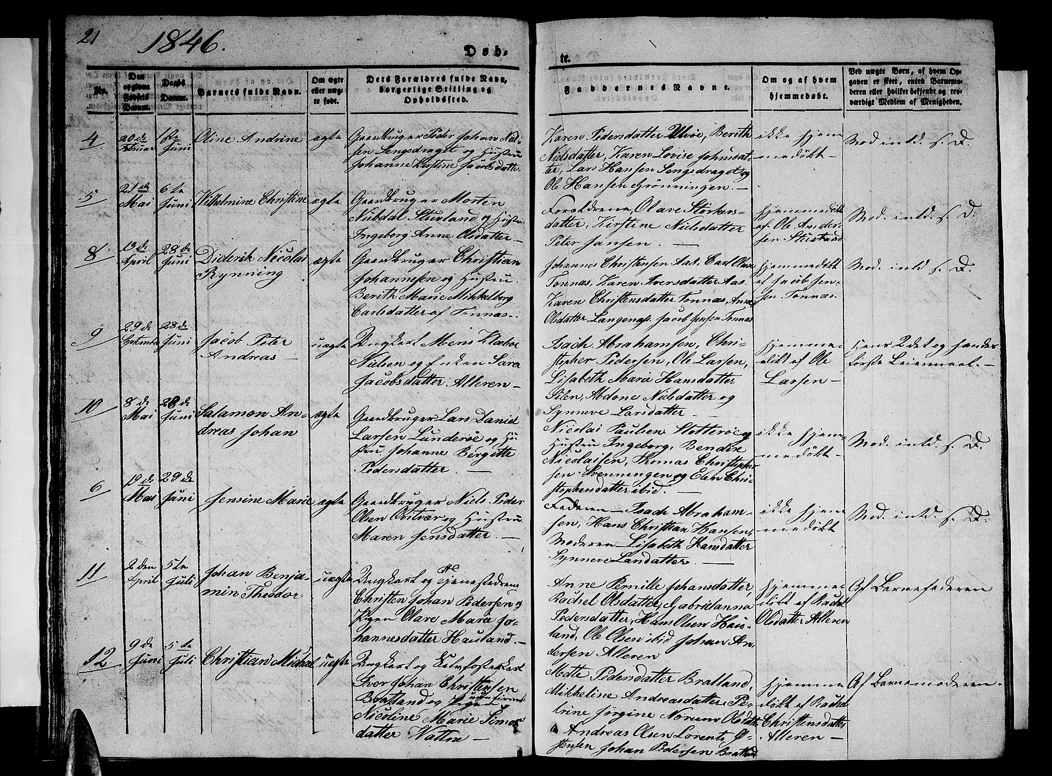 Ministerialprotokoller, klokkerbøker og fødselsregistre - Nordland, SAT/A-1459/839/L0572: Parish register (copy) no. 839C02, 1841-1873, p. 21