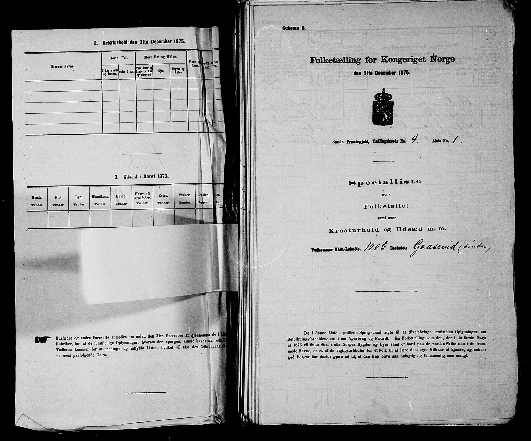 SAKO, 1875 census for 0713P Sande, 1875, p. 683