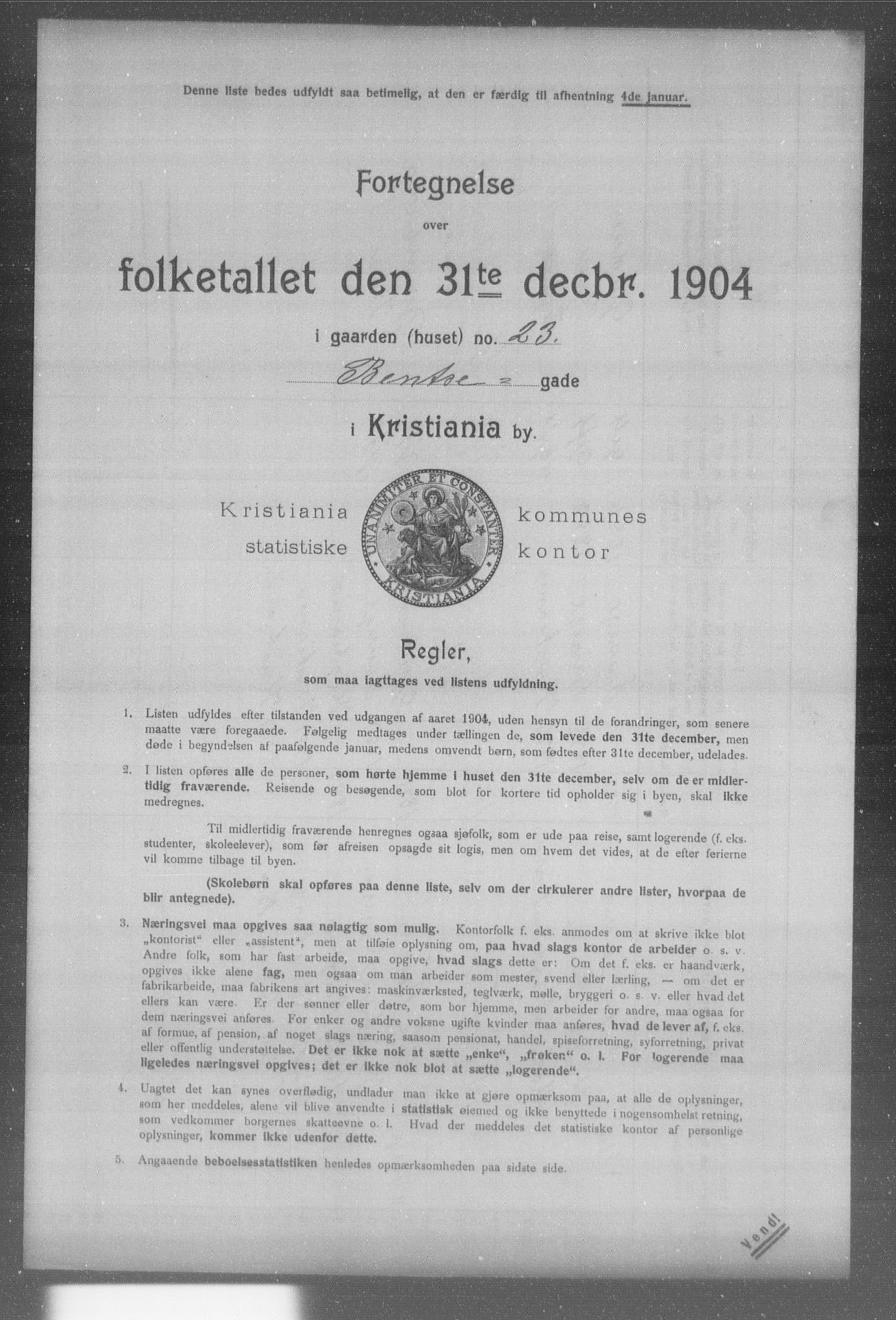 OBA, Municipal Census 1904 for Kristiania, 1904, p. 893