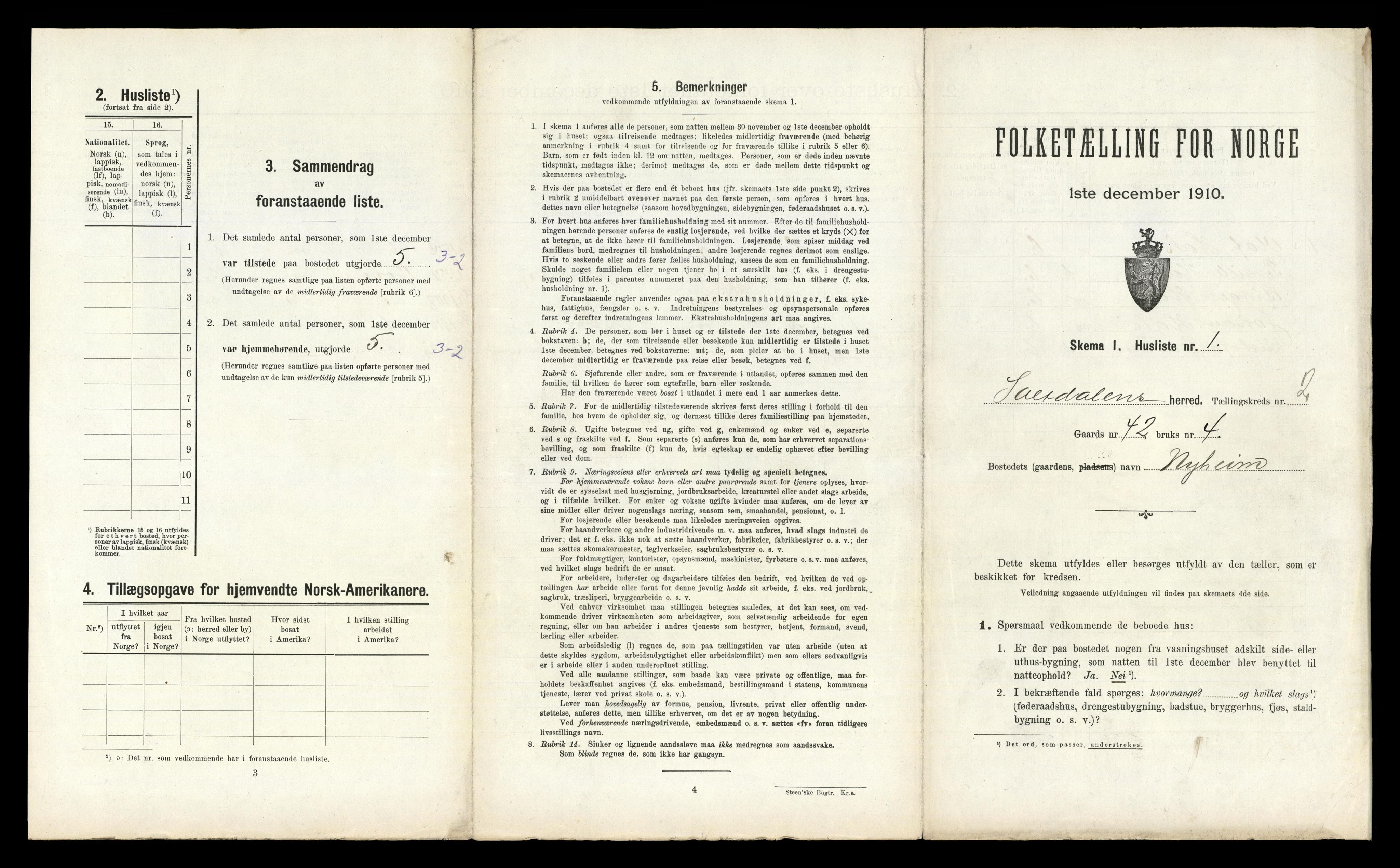 RA, 1910 census for Saltdal, 1910, p. 267