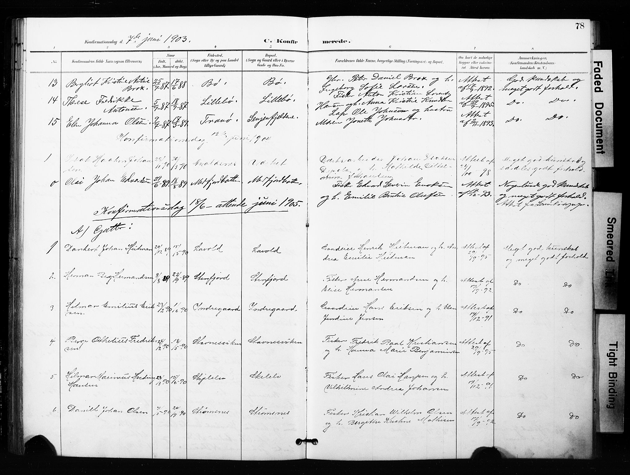 Berg sokneprestkontor, SATØ/S-1318/G/Ga/Gaa/L0005kirke: Parish register (official) no. 5, 1894-1905, p. 78