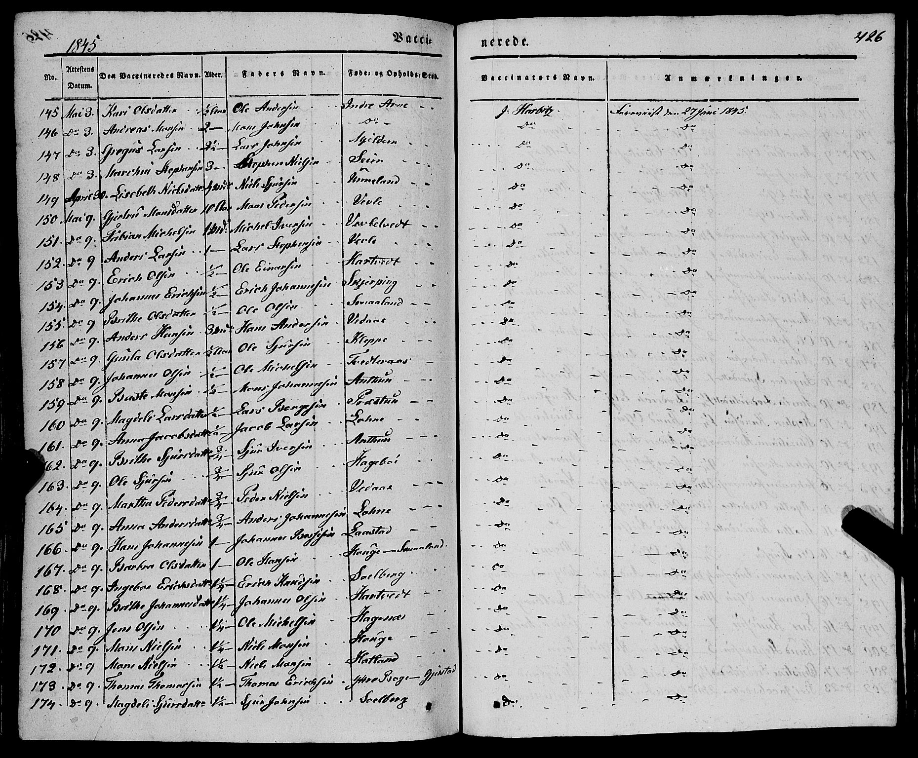 Haus sokneprestembete, AV/SAB-A-75601/H/Haa: Parish register (official) no. A 15, 1838-1847, p. 426