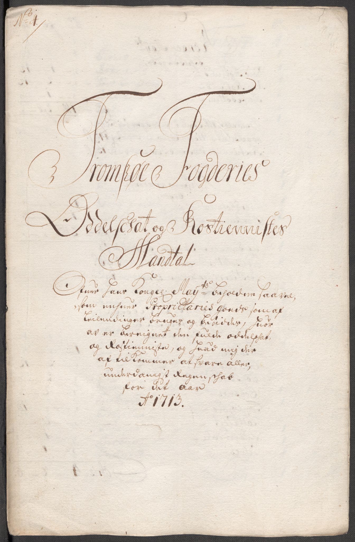 Rentekammeret inntil 1814, Reviderte regnskaper, Fogderegnskap, RA/EA-4092/R68/L4759: Fogderegnskap Senja og Troms, 1713, p. 72