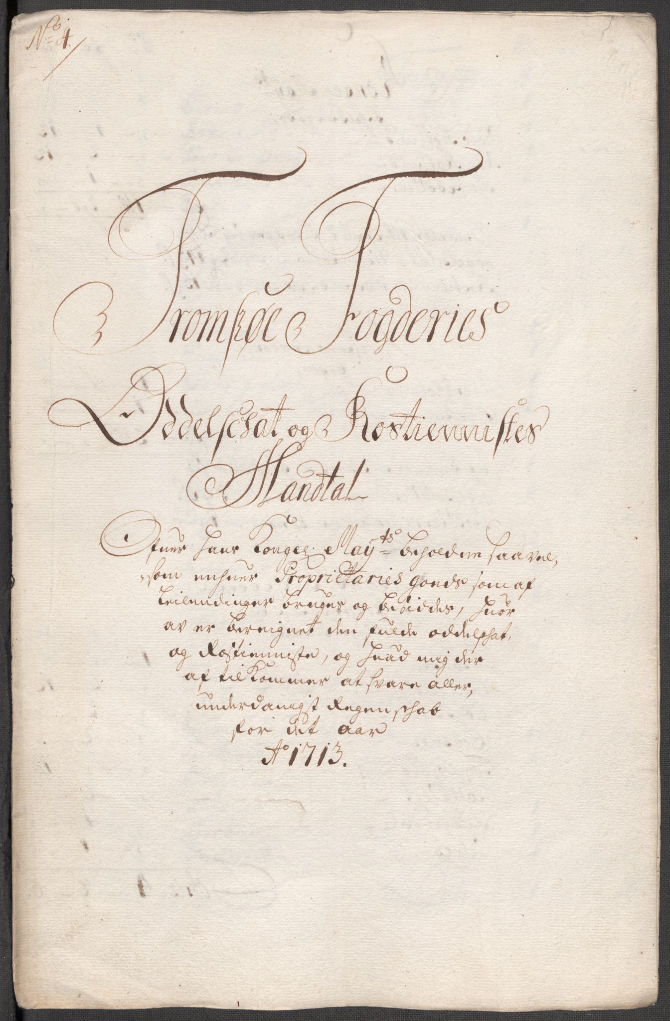 Rentekammeret inntil 1814, Reviderte regnskaper, Fogderegnskap, AV/RA-EA-4092/R68/L4759: Fogderegnskap Senja og Troms, 1713, p. 72