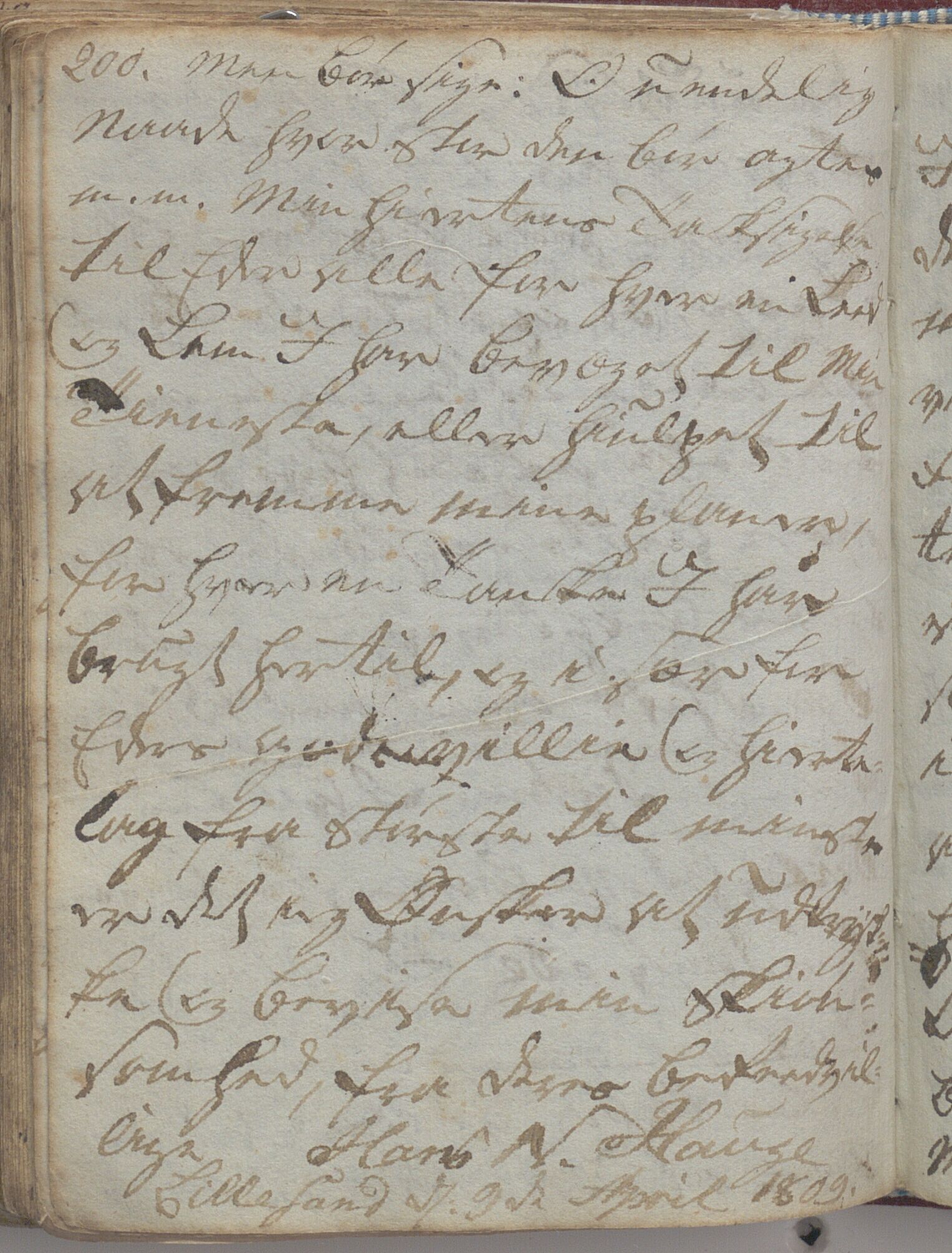 Heggtveitsamlingen, TMF/A-1007/H/L0047/0005: Kopibøker, brev etc.  / "MF I"(Kopibok frå Heggtveits samling), 1800-1823, p. 200