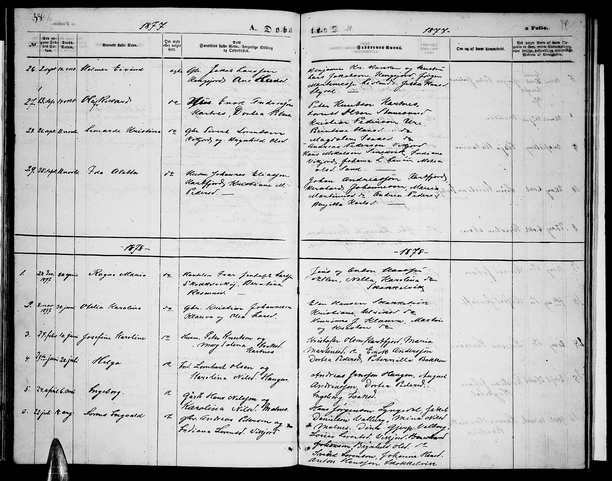 Ministerialprotokoller, klokkerbøker og fødselsregistre - Nordland, AV/SAT-A-1459/884/L1196: Parish register (copy) no. 884C02, 1860-1887, p. 38