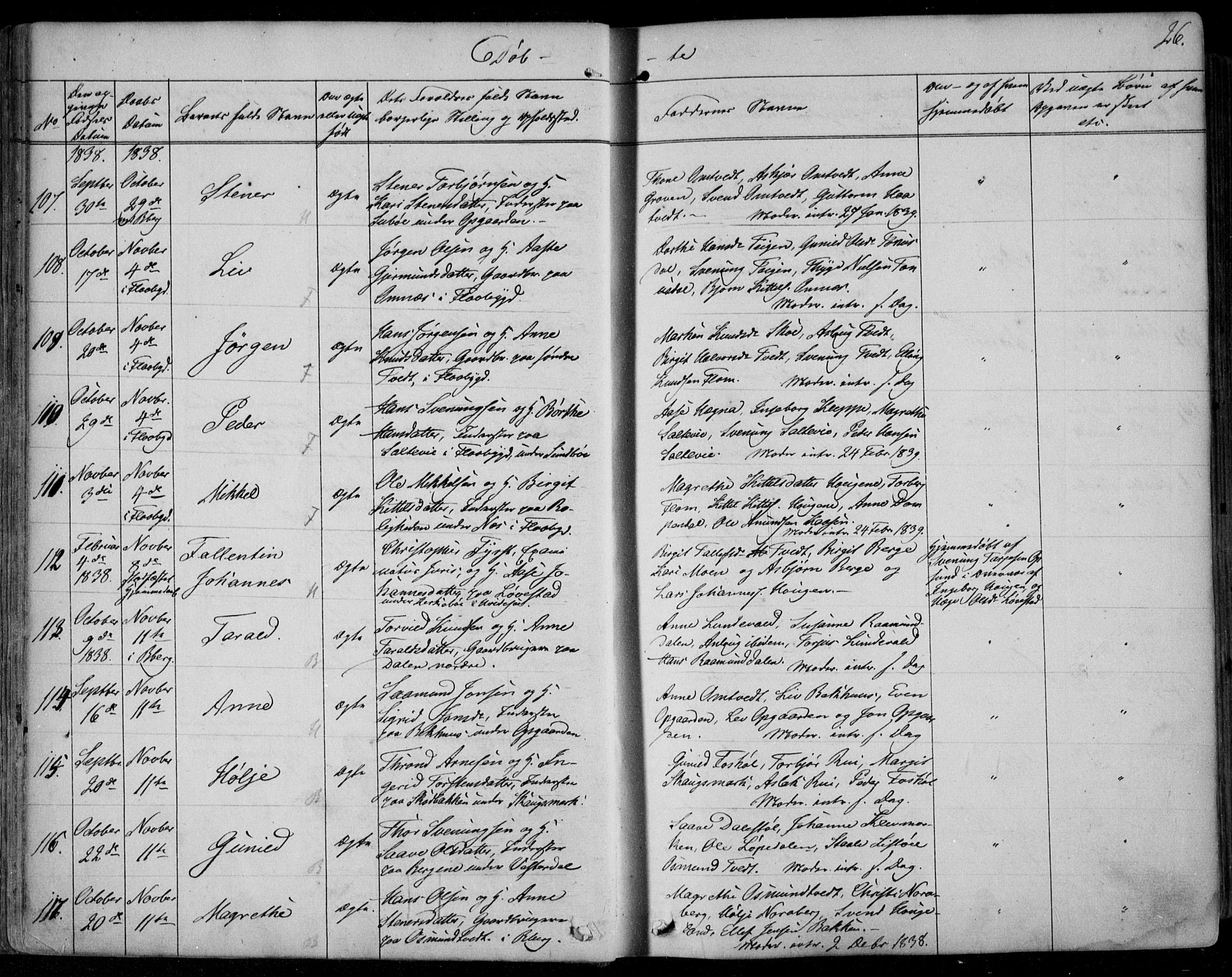 Kviteseid kirkebøker, SAKO/A-276/F/Fa/L0006: Parish register (official) no. I 6, 1836-1858, p. 26