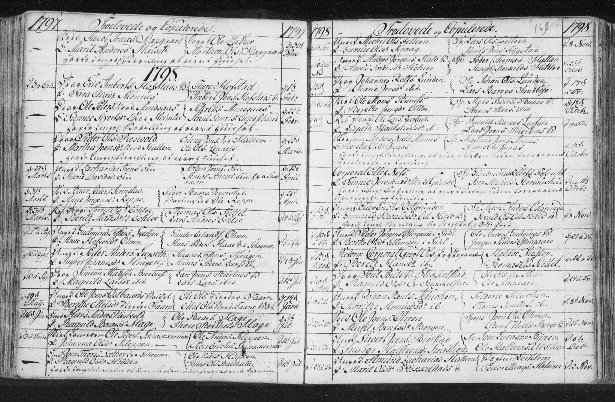 Ministerialprotokoller, klokkerbøker og fødselsregistre - Nord-Trøndelag, SAT/A-1458/723/L0232: Parish register (official) no. 723A03, 1781-1804, p. 168