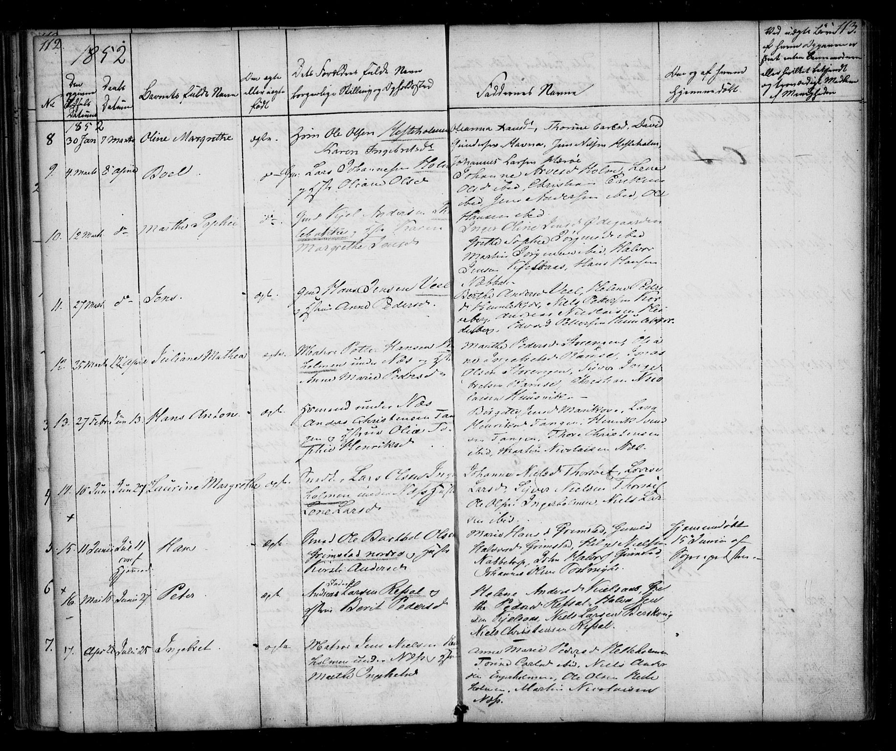 Borge prestekontor Kirkebøker, SAO/A-10903/F/Fb/L0001: Parish register (official) no. II 1, 1836-1852, p. 112-113