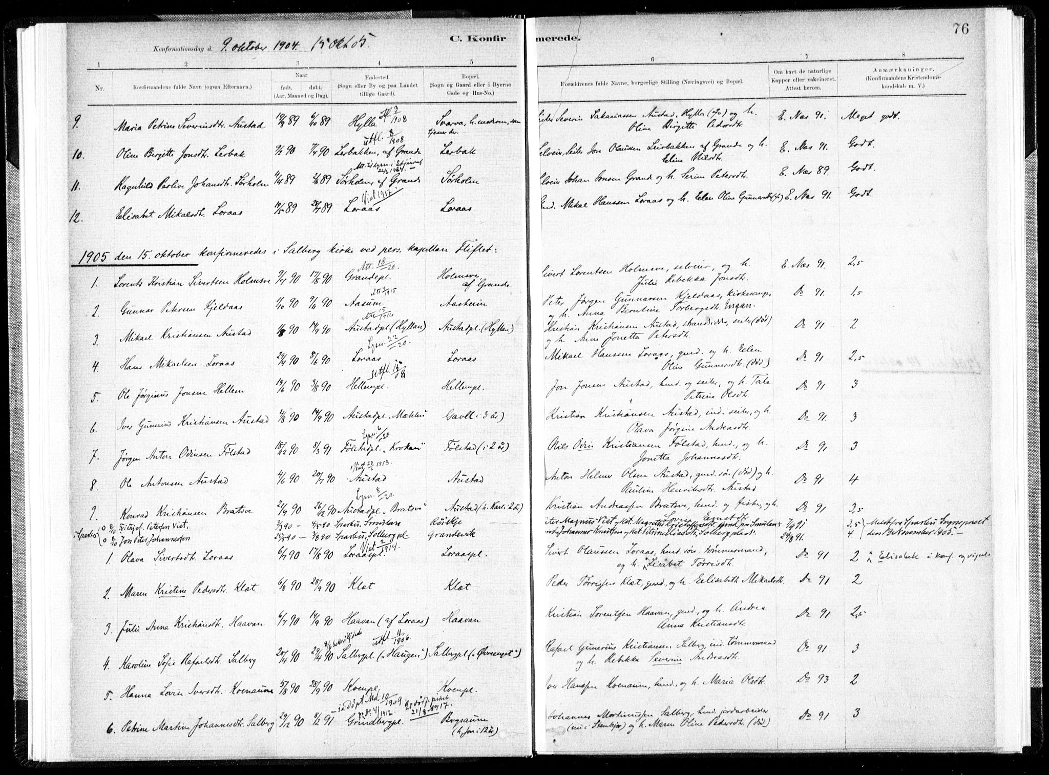 Ministerialprotokoller, klokkerbøker og fødselsregistre - Nord-Trøndelag, SAT/A-1458/731/L0309: Parish register (official) no. 731A01, 1879-1918, p. 76