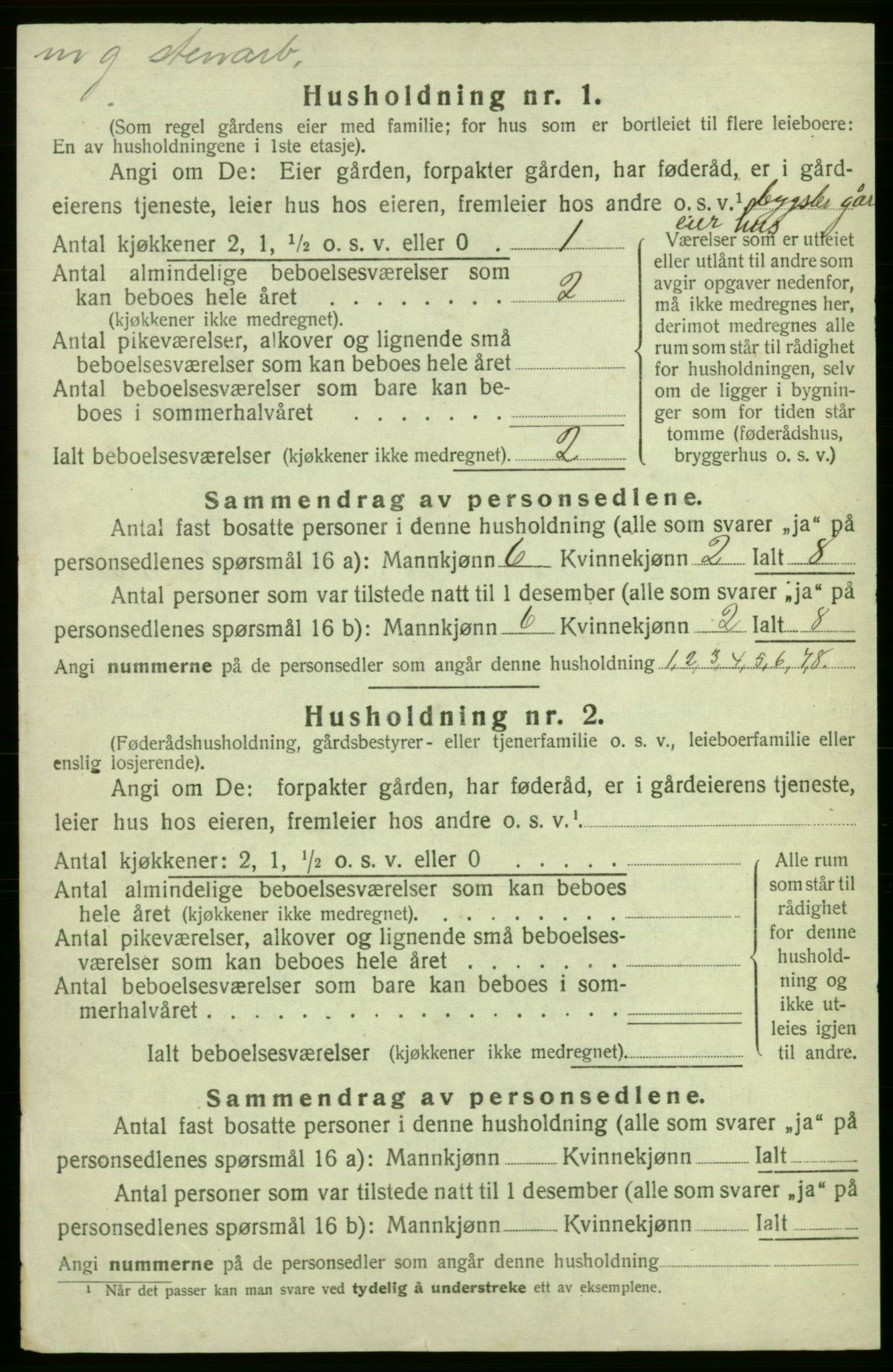 SAB, 1920 census for Askøy, 1920, p. 3370