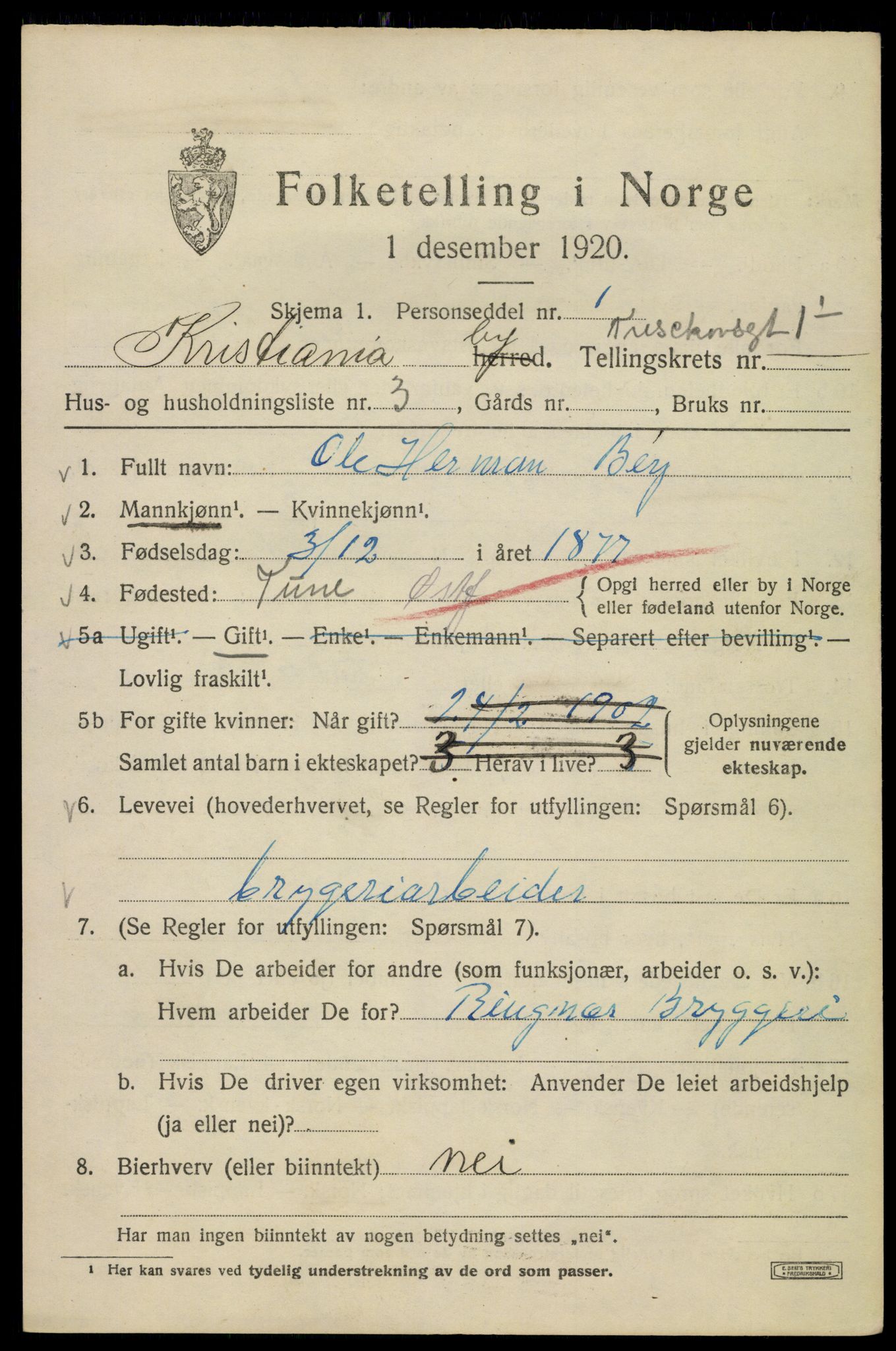 SAO, 1920 census for Kristiania, 1920, p. 596941