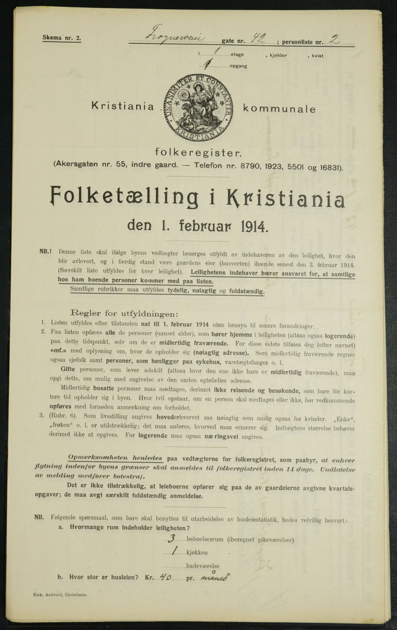 OBA, Municipal Census 1914 for Kristiania, 1914, p. 27854