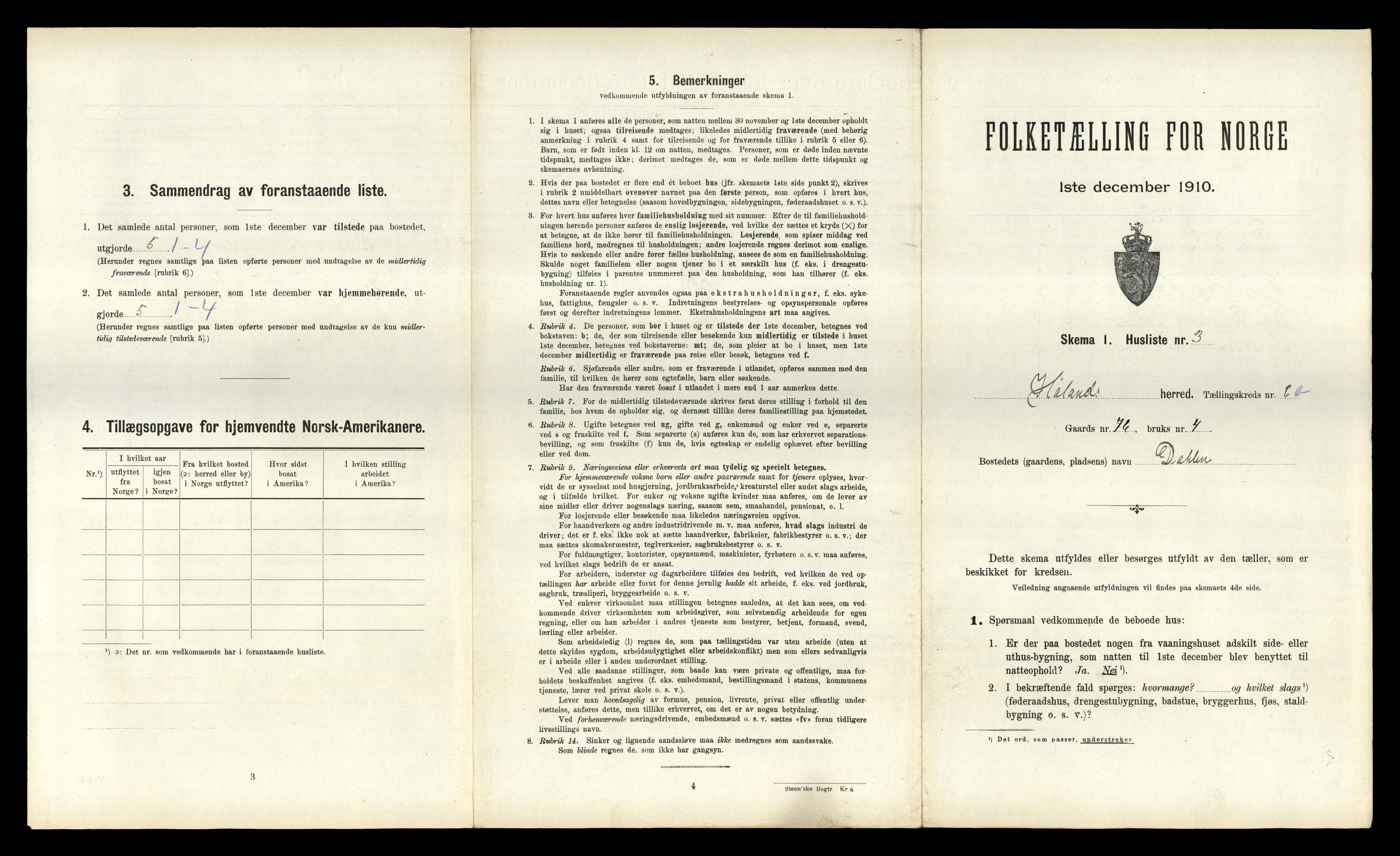 RA, 1910 census for Høland, 1910, p. 1111