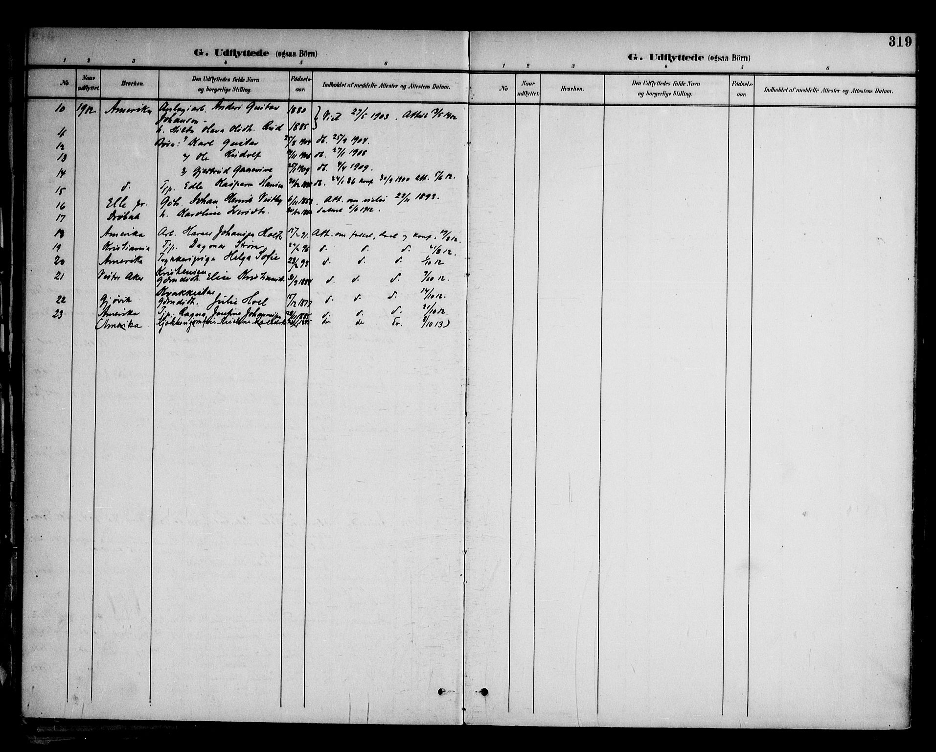 Askim prestekontor Kirkebøker, AV/SAO-A-10900/F/Fa/L0008: Parish register (official) no. 8, 1898-1912, p. 319