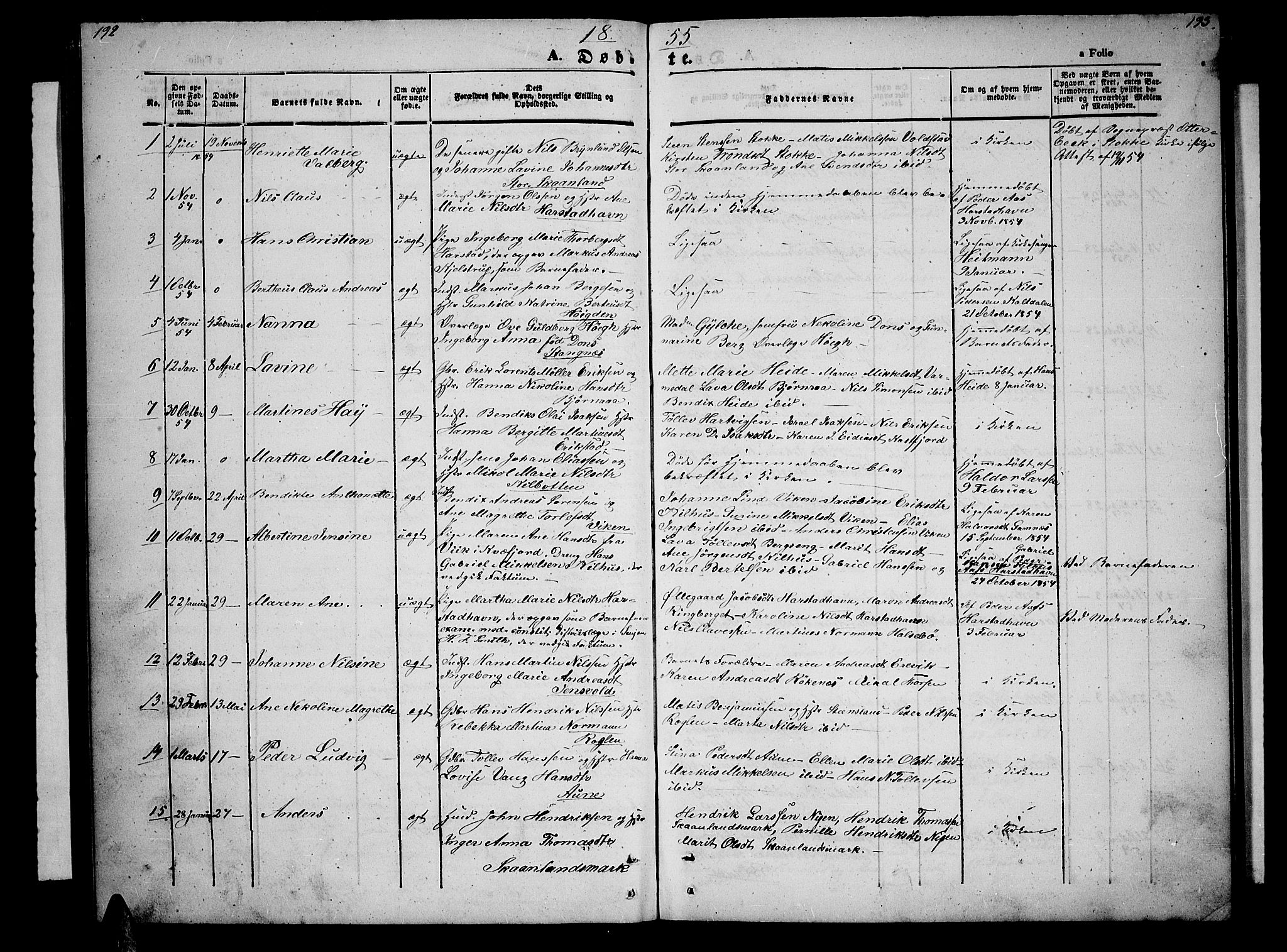 Trondenes sokneprestkontor, SATØ/S-1319/H/Hb/L0006klokker: Parish register (copy) no. 6, 1845-1855, p. 192-193