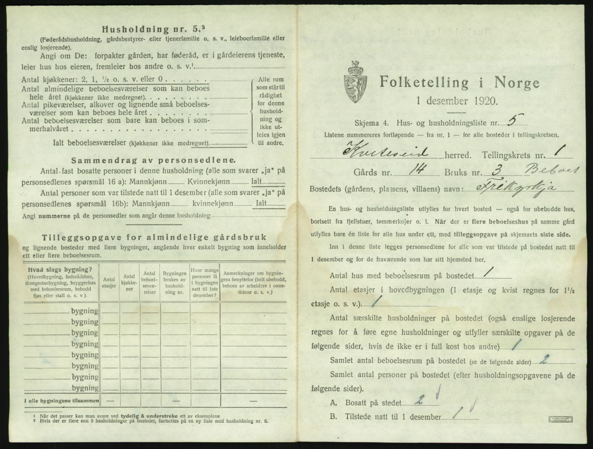 SAKO, 1920 census for Kviteseid, 1920, p. 69