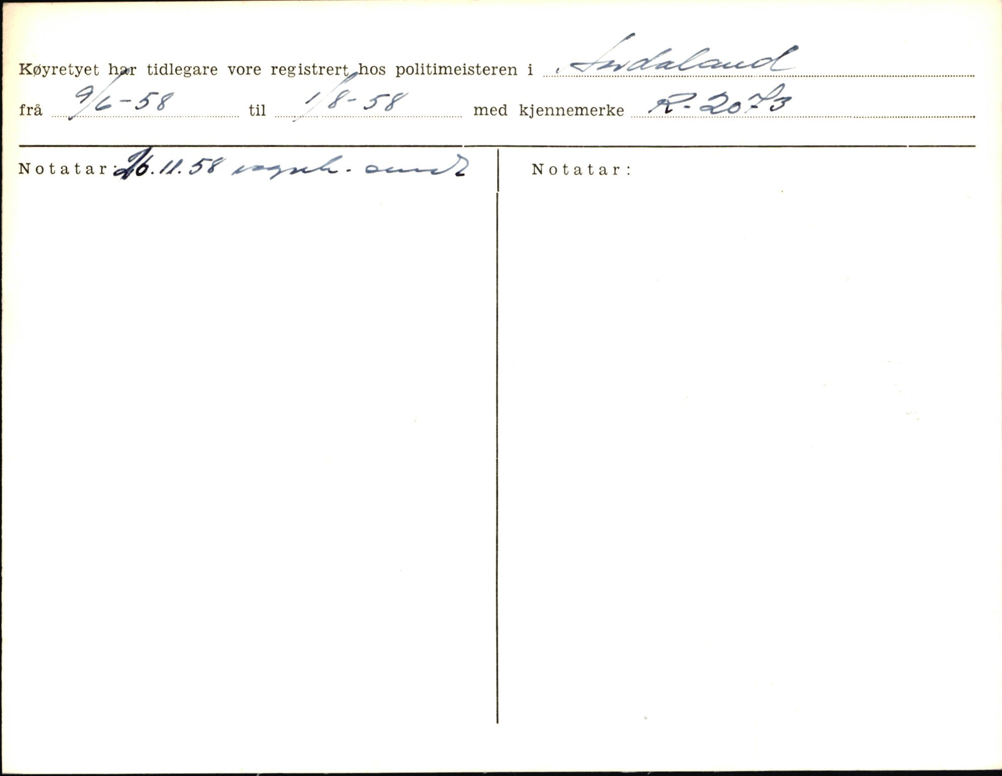 Statens vegvesen, Sogn og Fjordane vegkontor, AV/SAB-A-5301/4/F/L0006: Registerkort utmeldte Fjordane S8300-9500, 1930-1961, p. 139