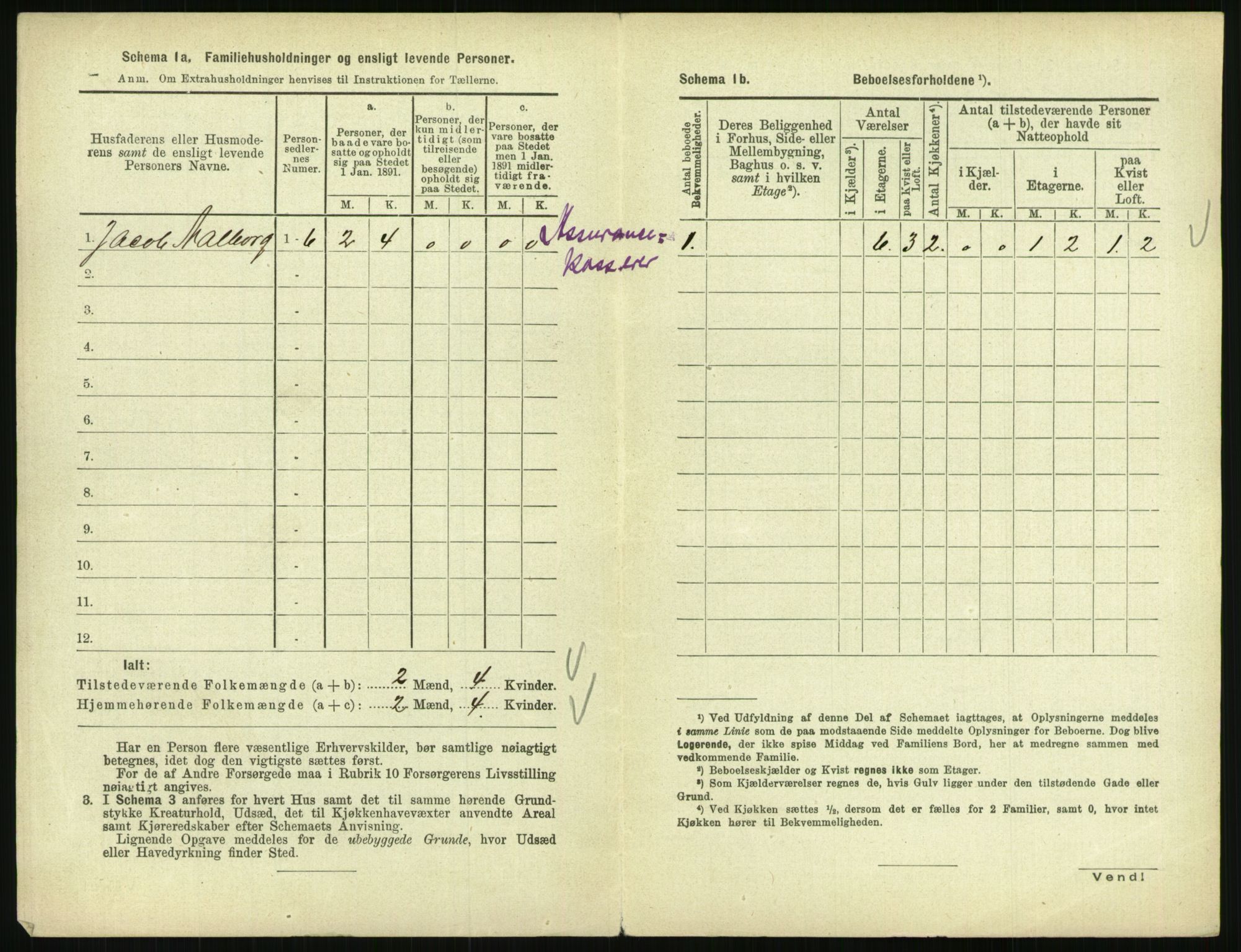 RA, 1891 census for 0801 Kragerø, 1891, p. 873