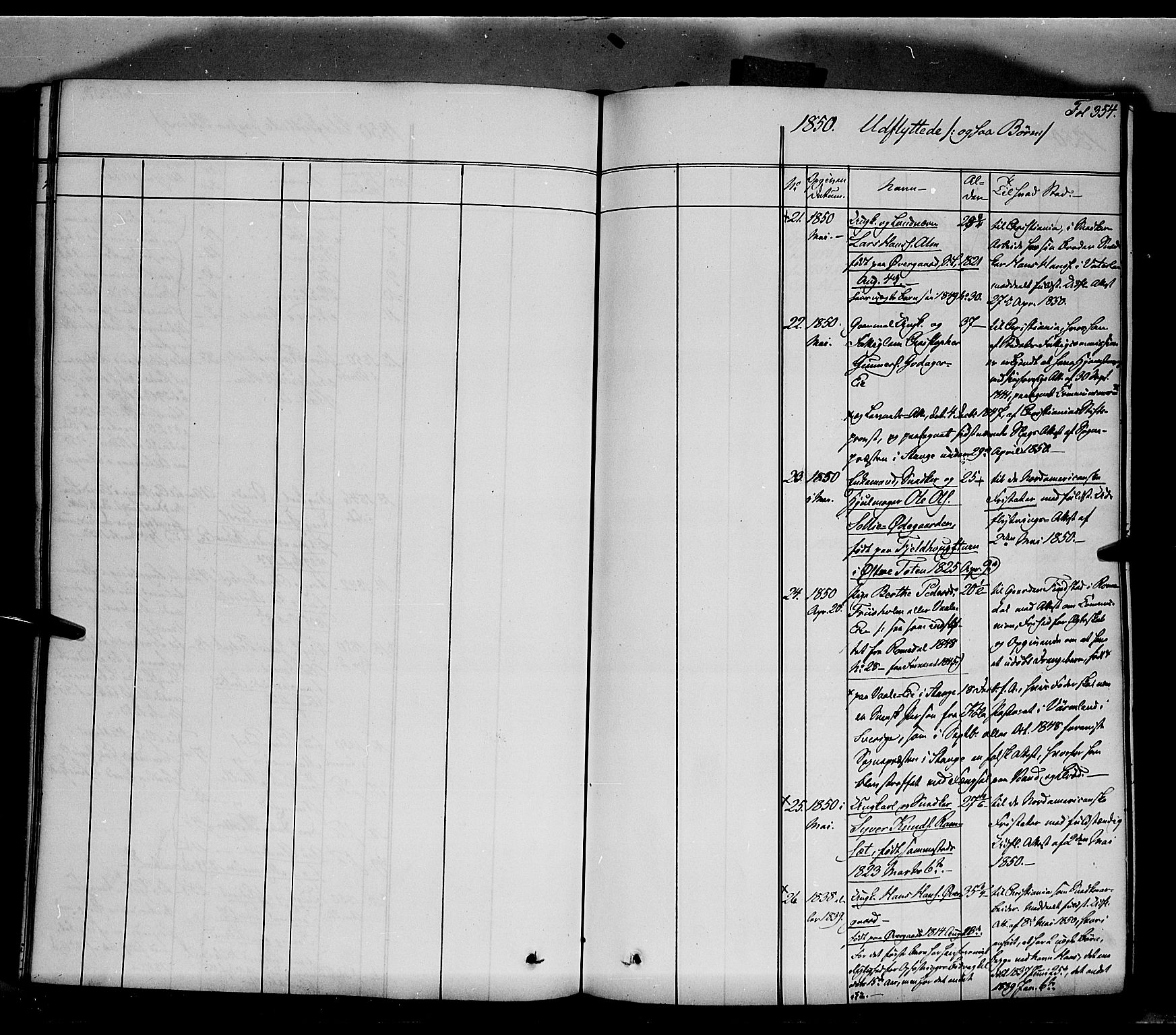 Stange prestekontor, AV/SAH-PREST-002/K/L0011: Parish register (official) no. 11, 1846-1852, p. 354