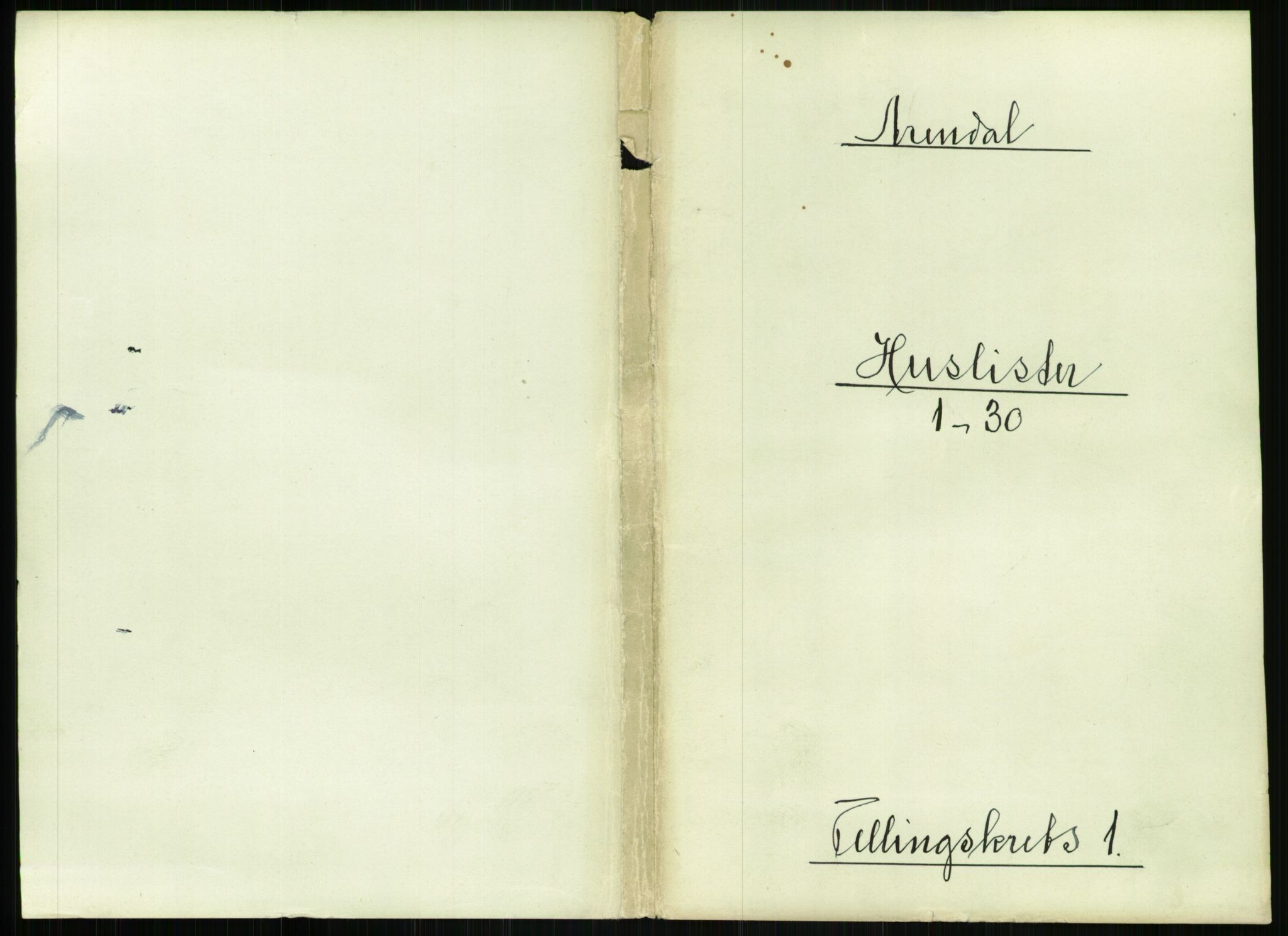 RA, 1891 census for 0903 Arendal, 1891, p. 34