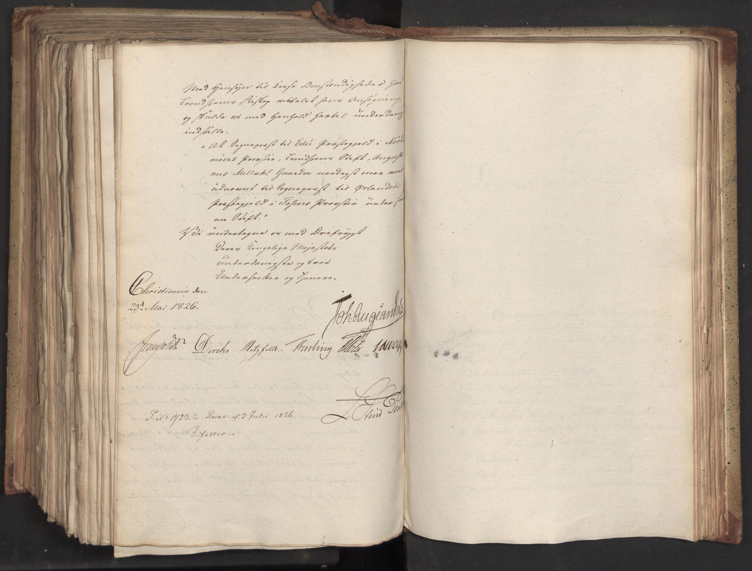 Statsrådsavdelingen i Stockholm, AV/RA-S-1003/D/Da/L0046: Regjeringsinnstillinger nr. 3308-3500, 1826, p. 459